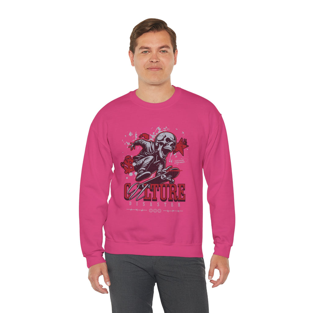Funny Skull "Culture is a Disaster" Streetwear Sweatshirt