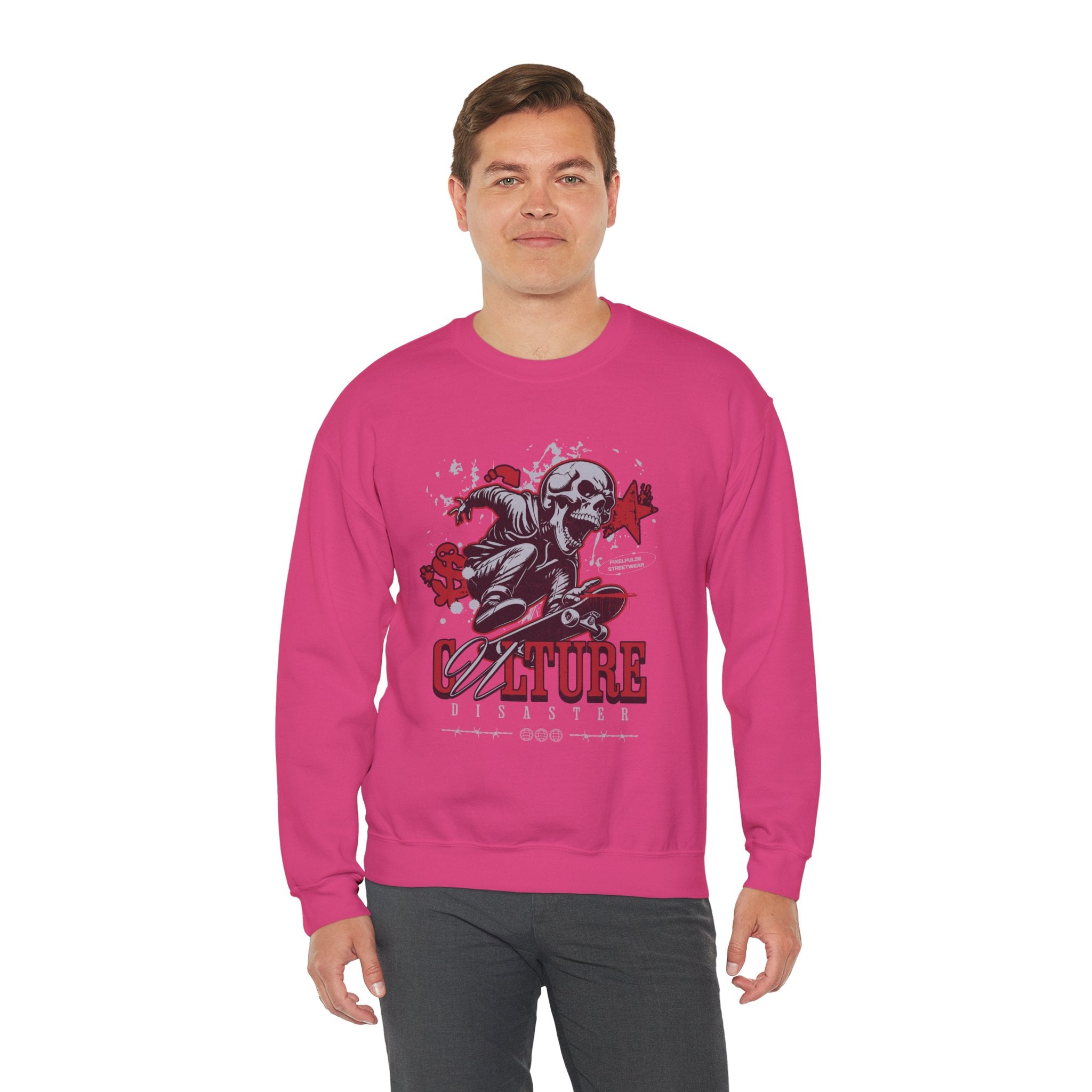 Funny Skull "Culture is a Disaster" Streetwear Sweatshirt