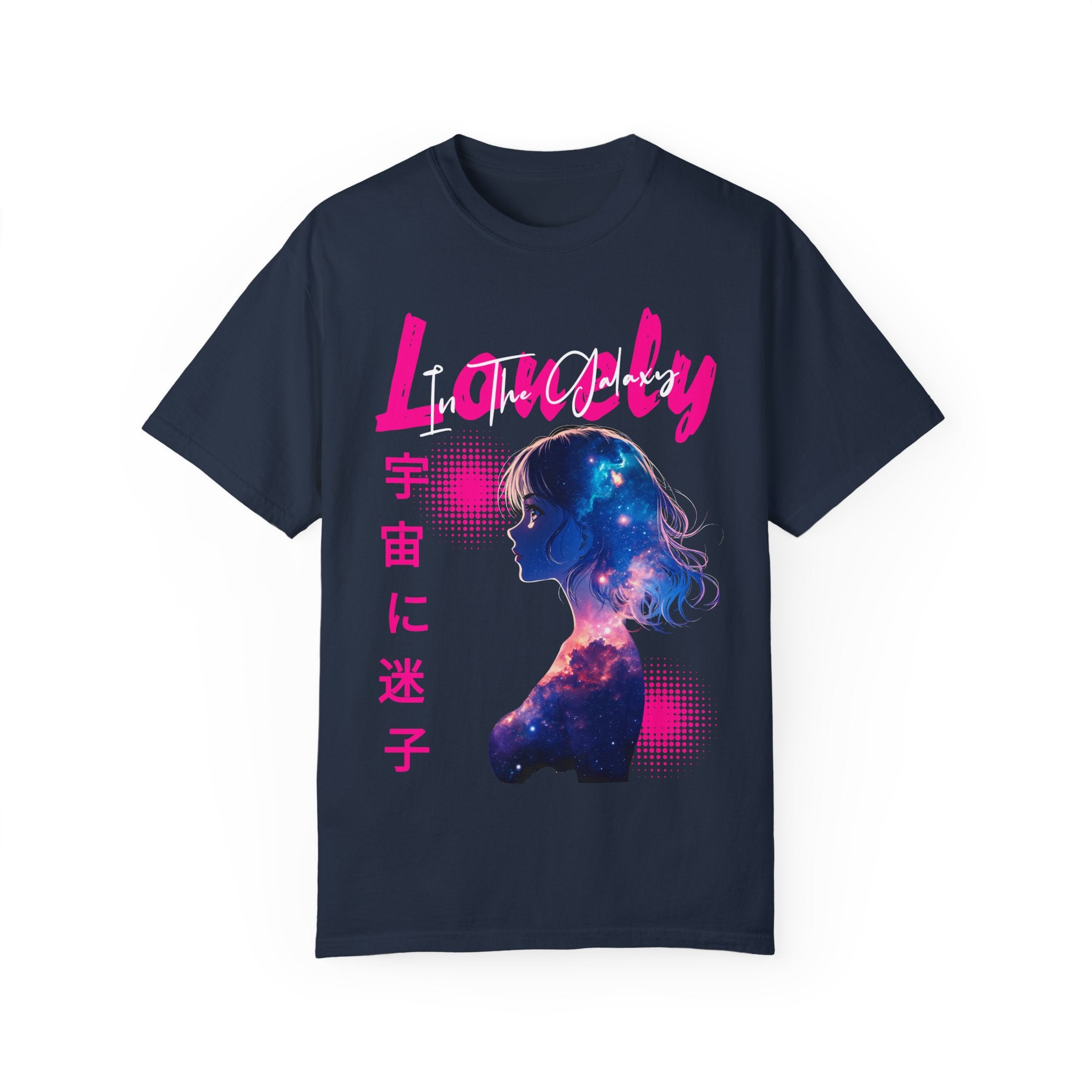 Lonely Space Galaxy Anime Girl T-shirt