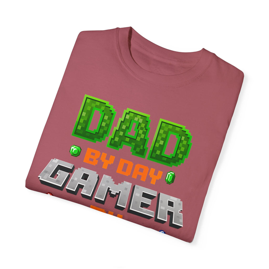 Dad By Day, Gamer By Night – Pixel Hero T-shirt