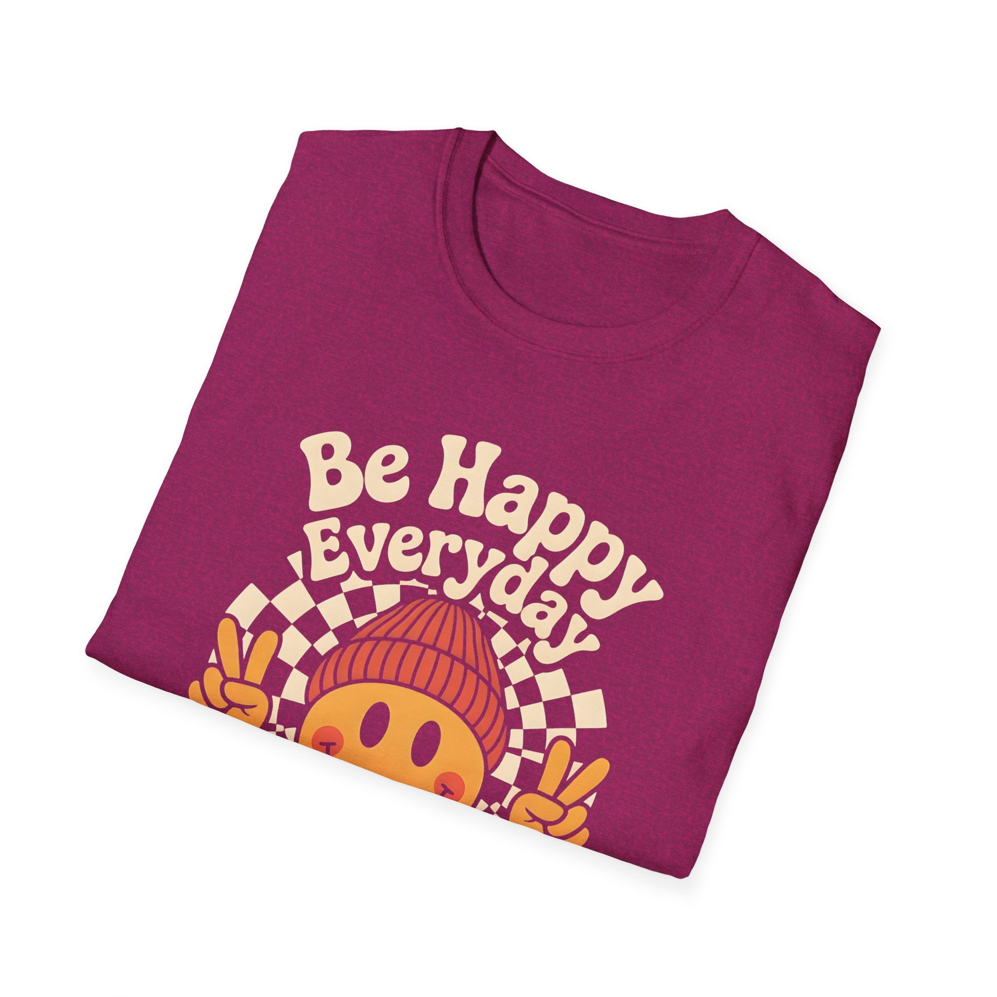 Be Happy Everyday Just Be Kind Cute Smiley Face T-Shirt