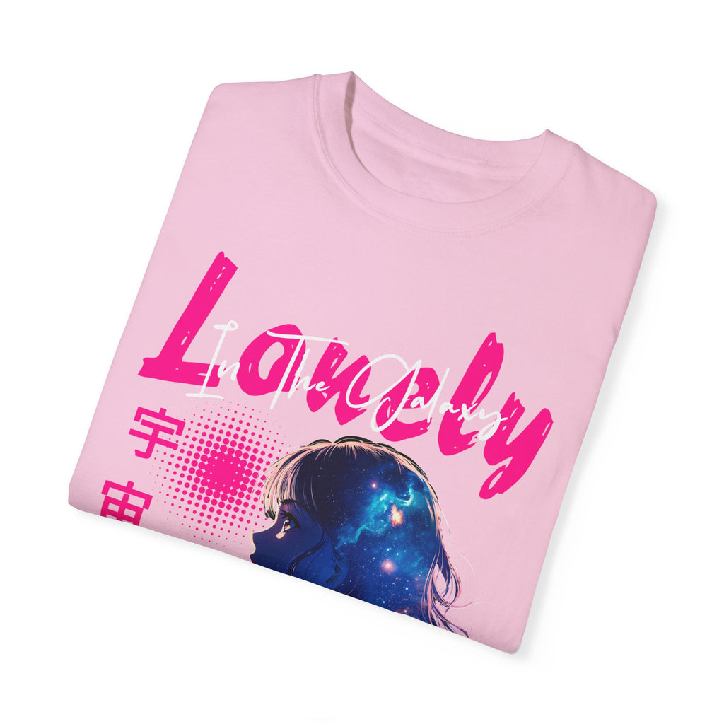 Lonely Space Galaxy Anime Girl T-shirt
