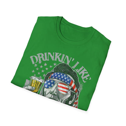 Drinkin' Like Lincoln Beer Drinking 4th of July President T-shirt