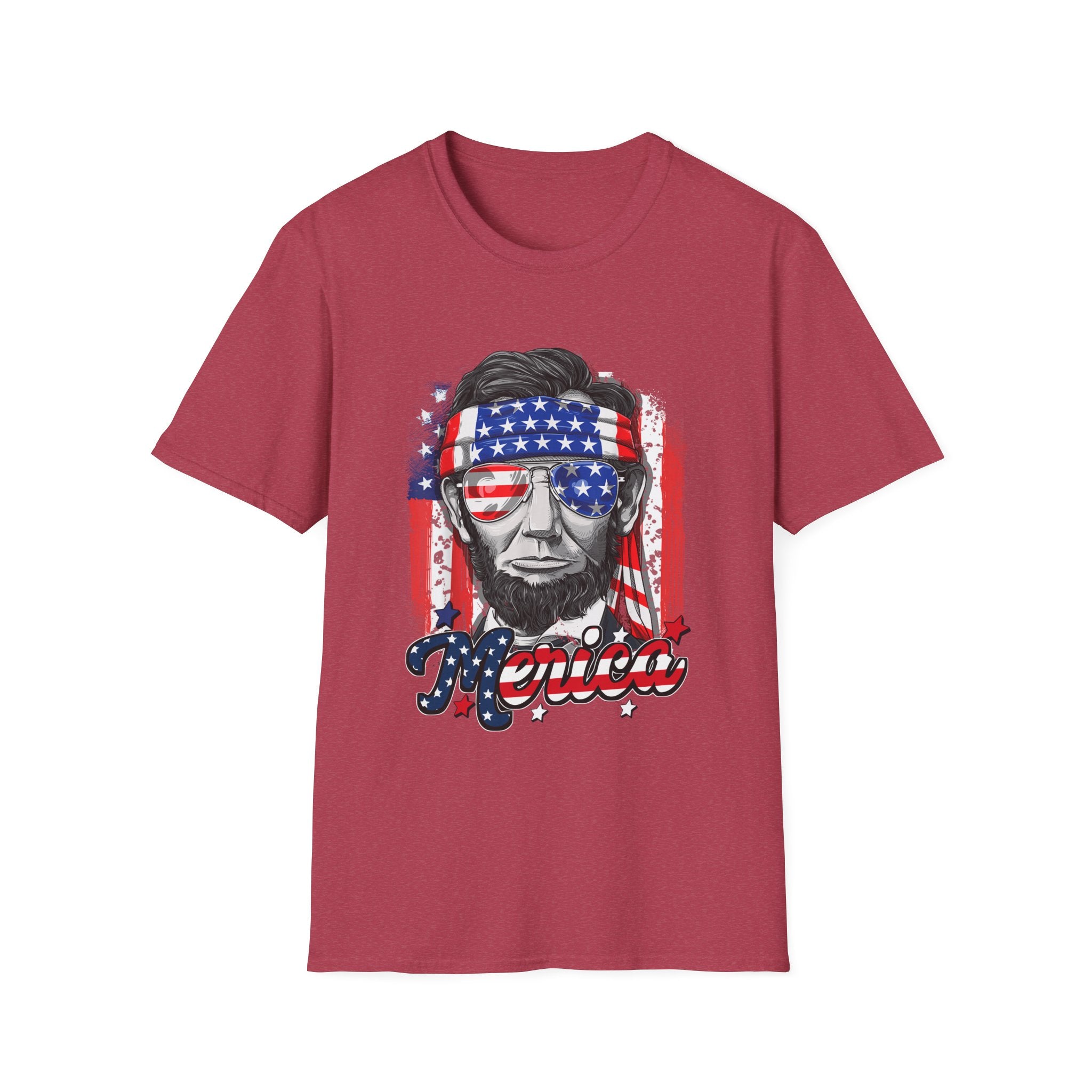 US Abe President Lincoln Merica 4th of July T-Shirt