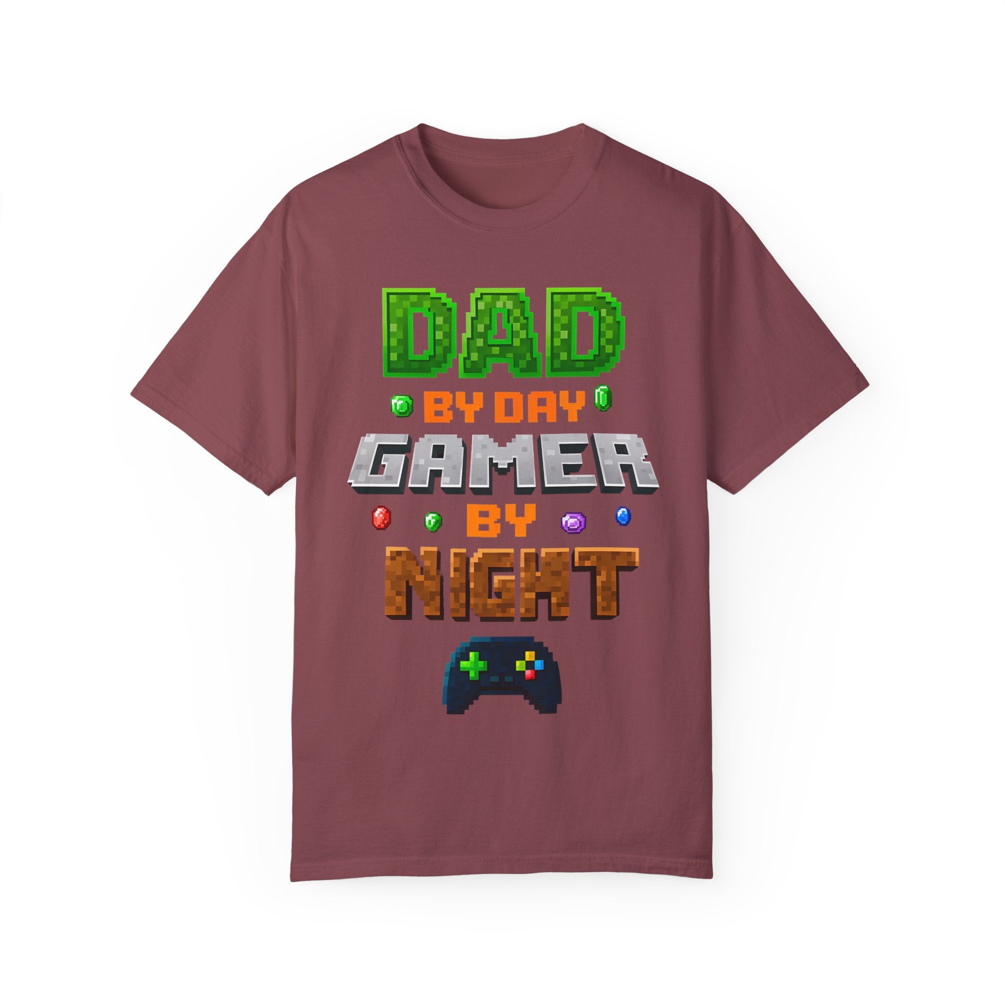 Dad By Day, Gamer By Night – Pixel Hero T-shirt