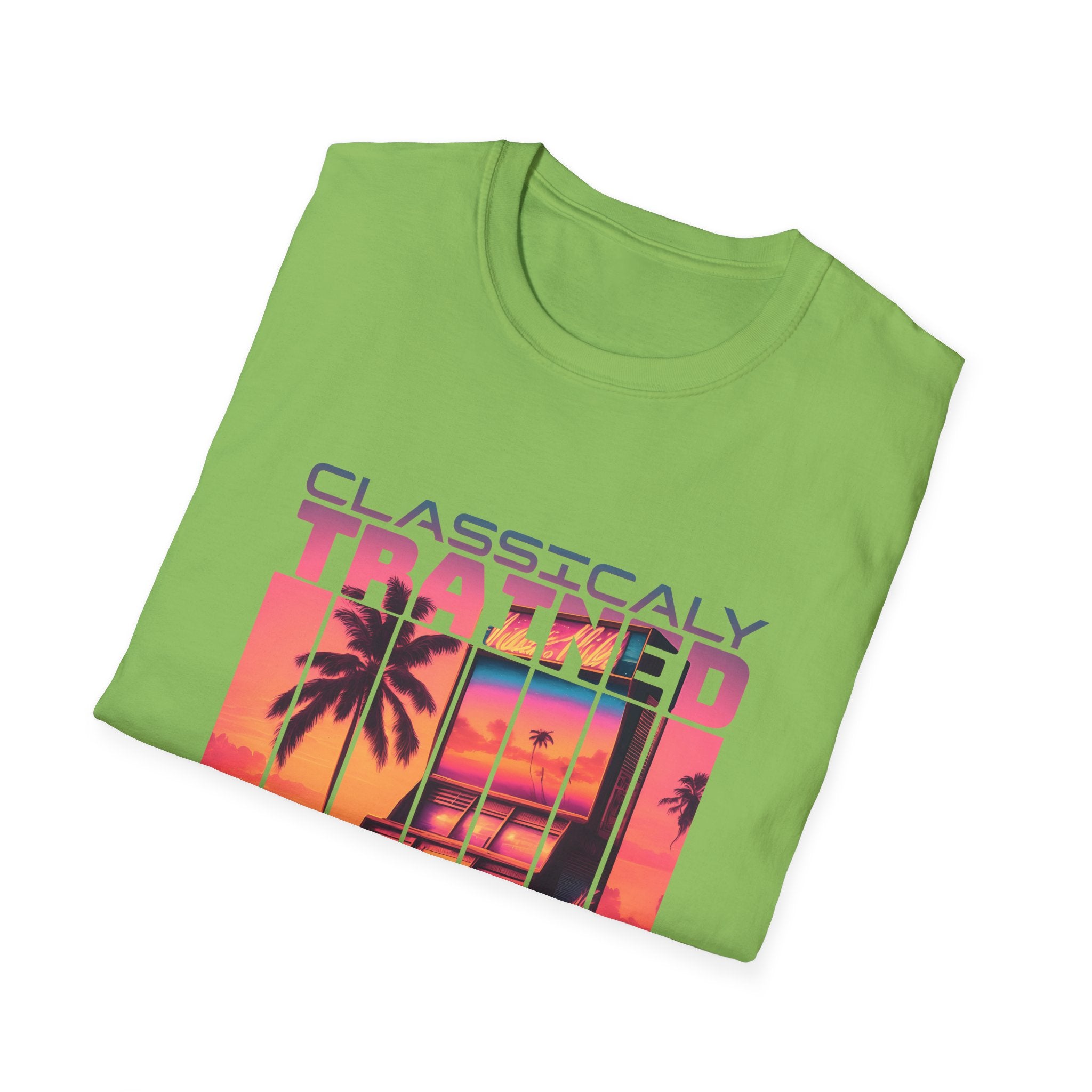 Synthwave Retro Classically Trained on 8-Bit Quests Arcade T-Shirt