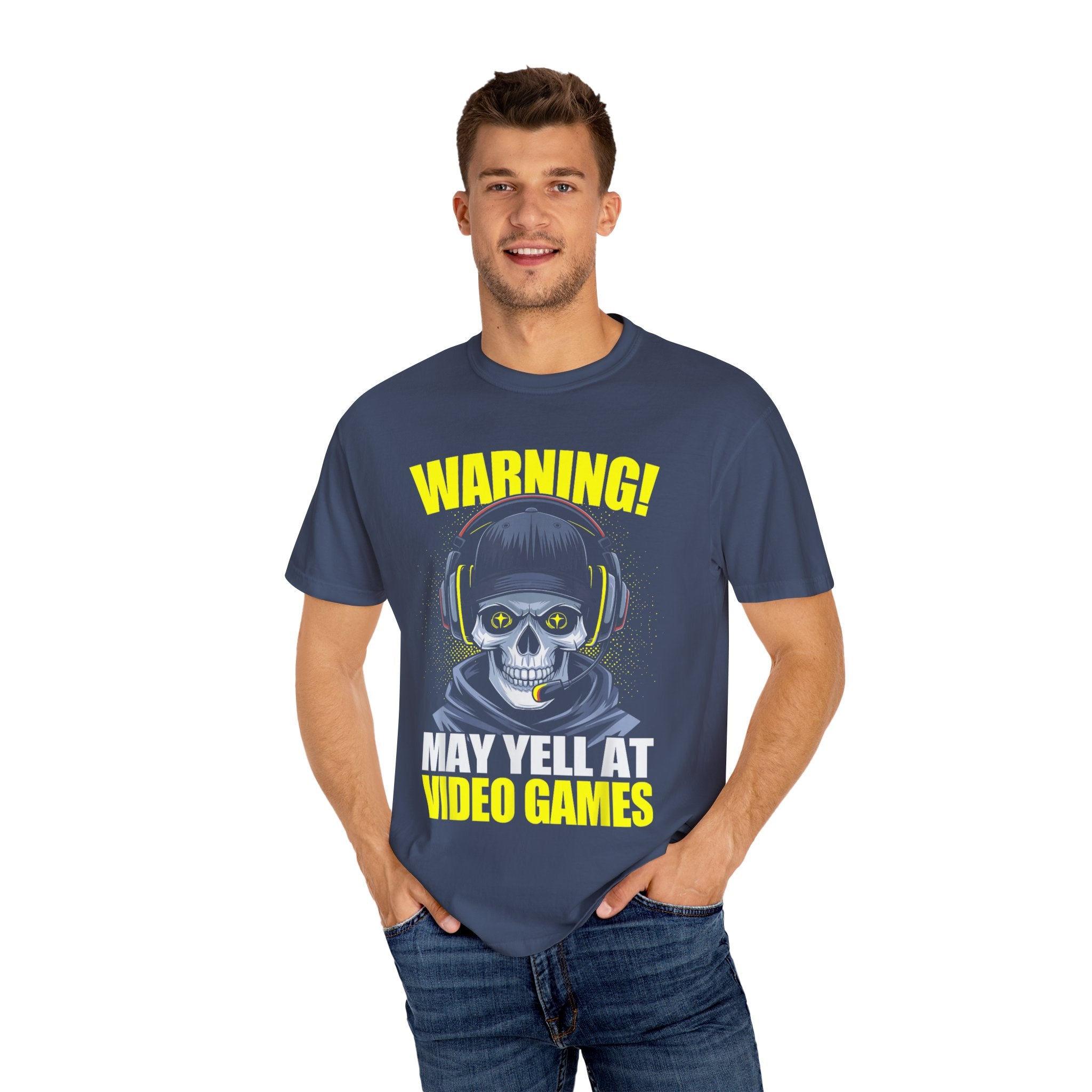 Warning: May Yell at Video Games Gamer T-shirt