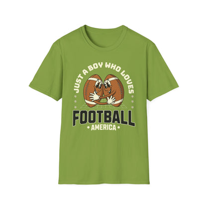 Just a Boy Who Loves Football Game Day T-Shirt