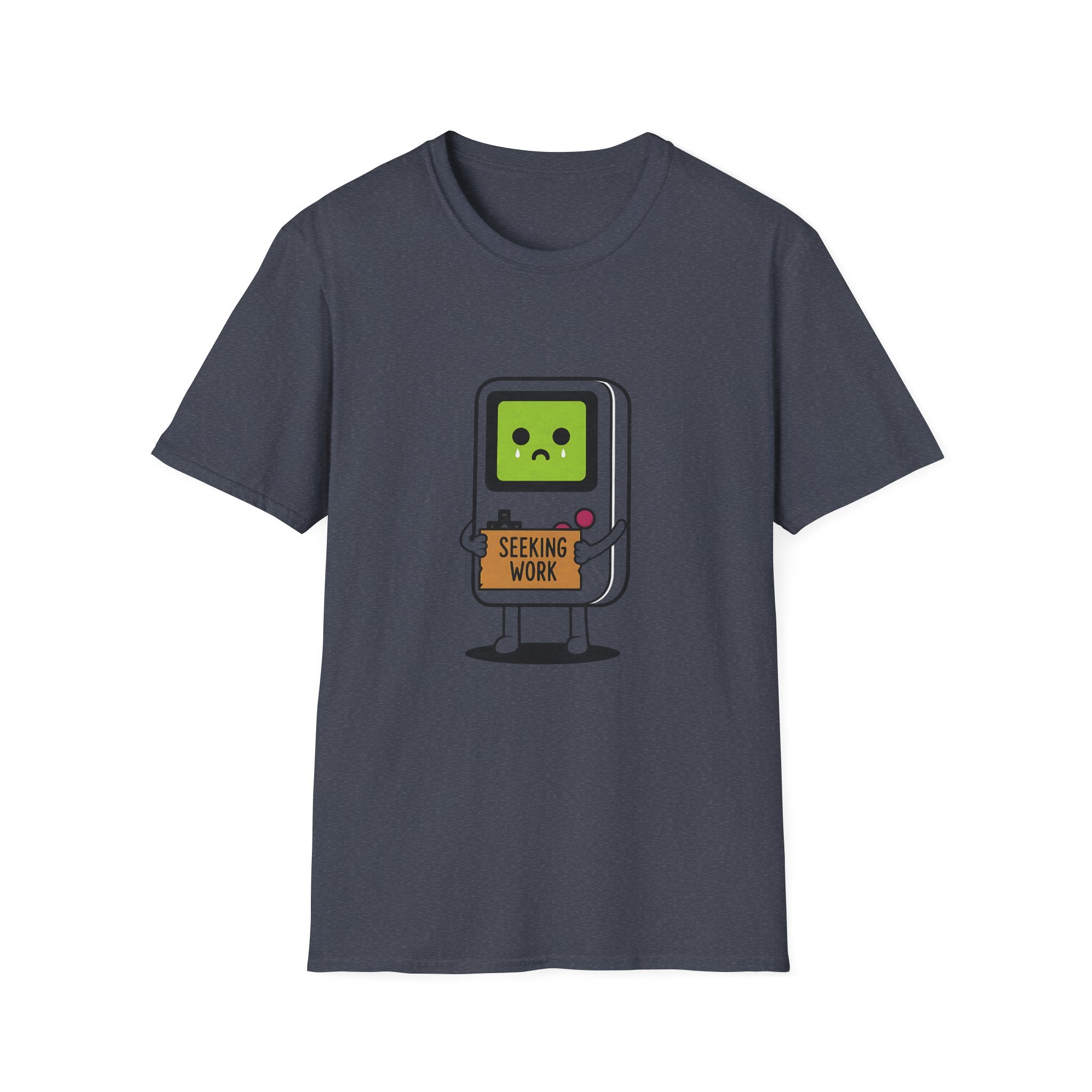 Seeking Work Funny Unemployed Retro Gamer T-Shirt