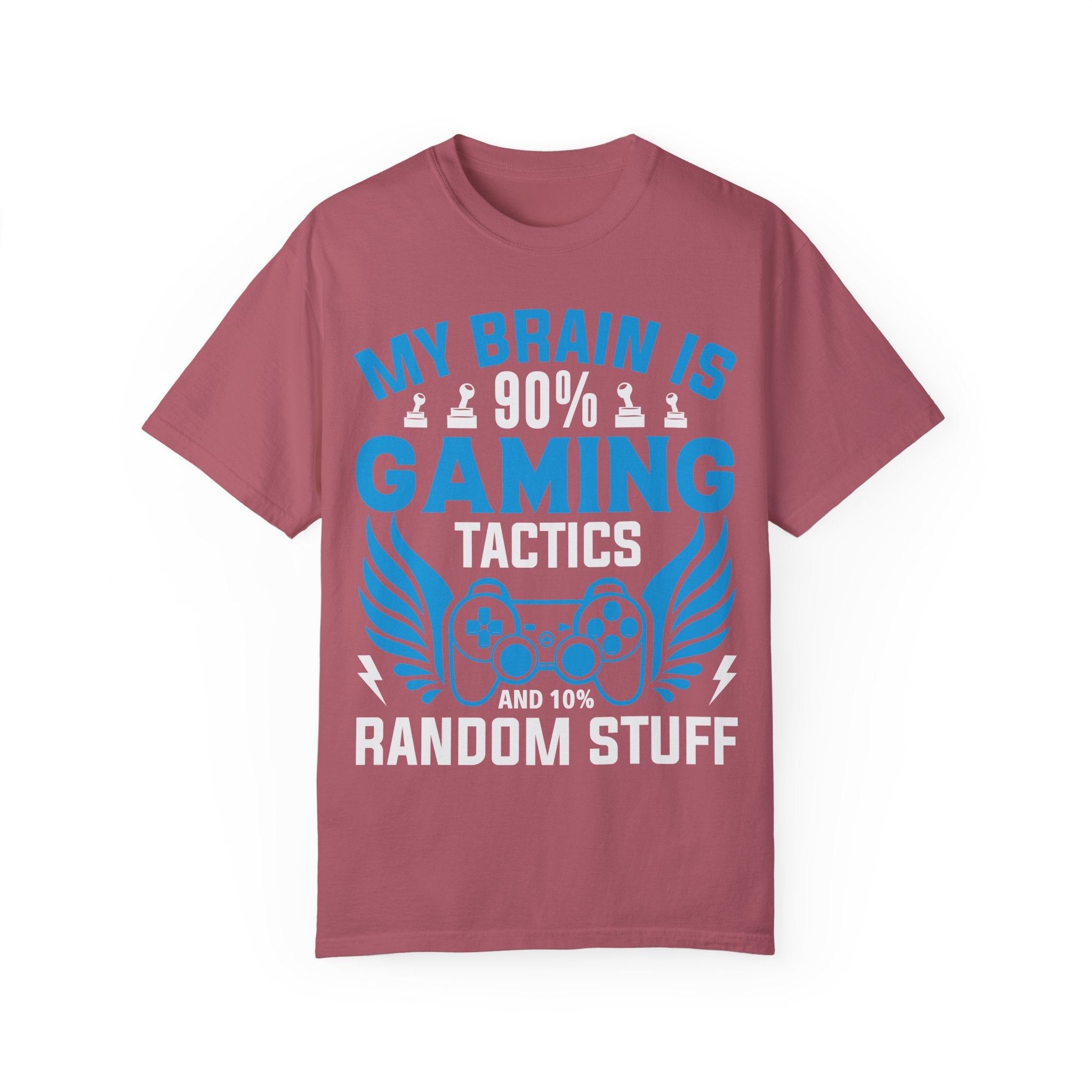 My Brain is 90% Gaming Tactics and 10% Random Stuff Gamer T-shirt