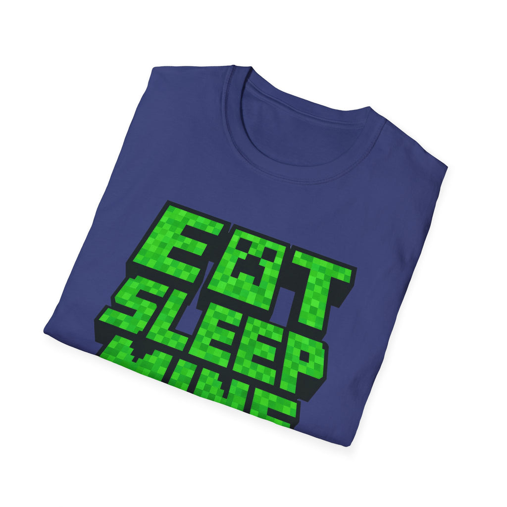 Funny Miner Gamer Eat Sleep Mine Repeat T-shirt
