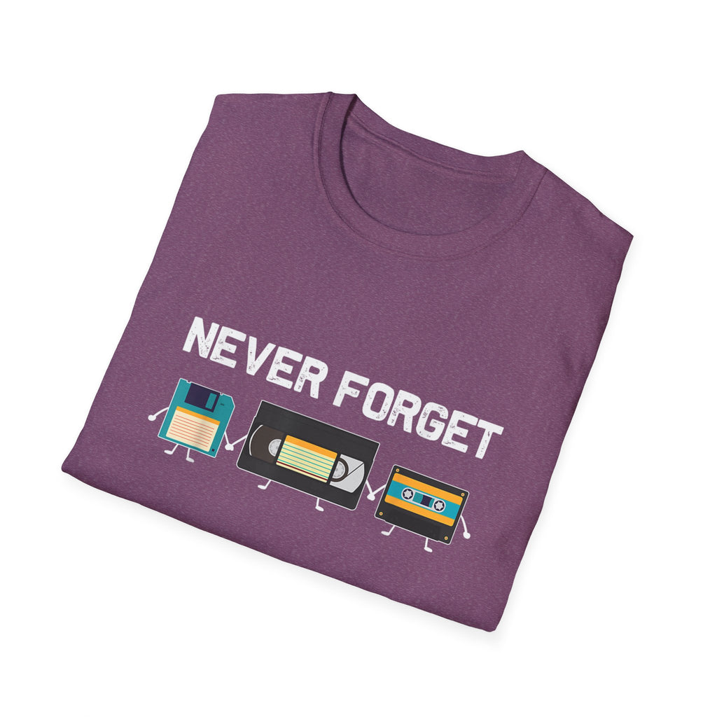 VHS Tape Cassette Floppy Disk – Never Forget Retro T-Shirt