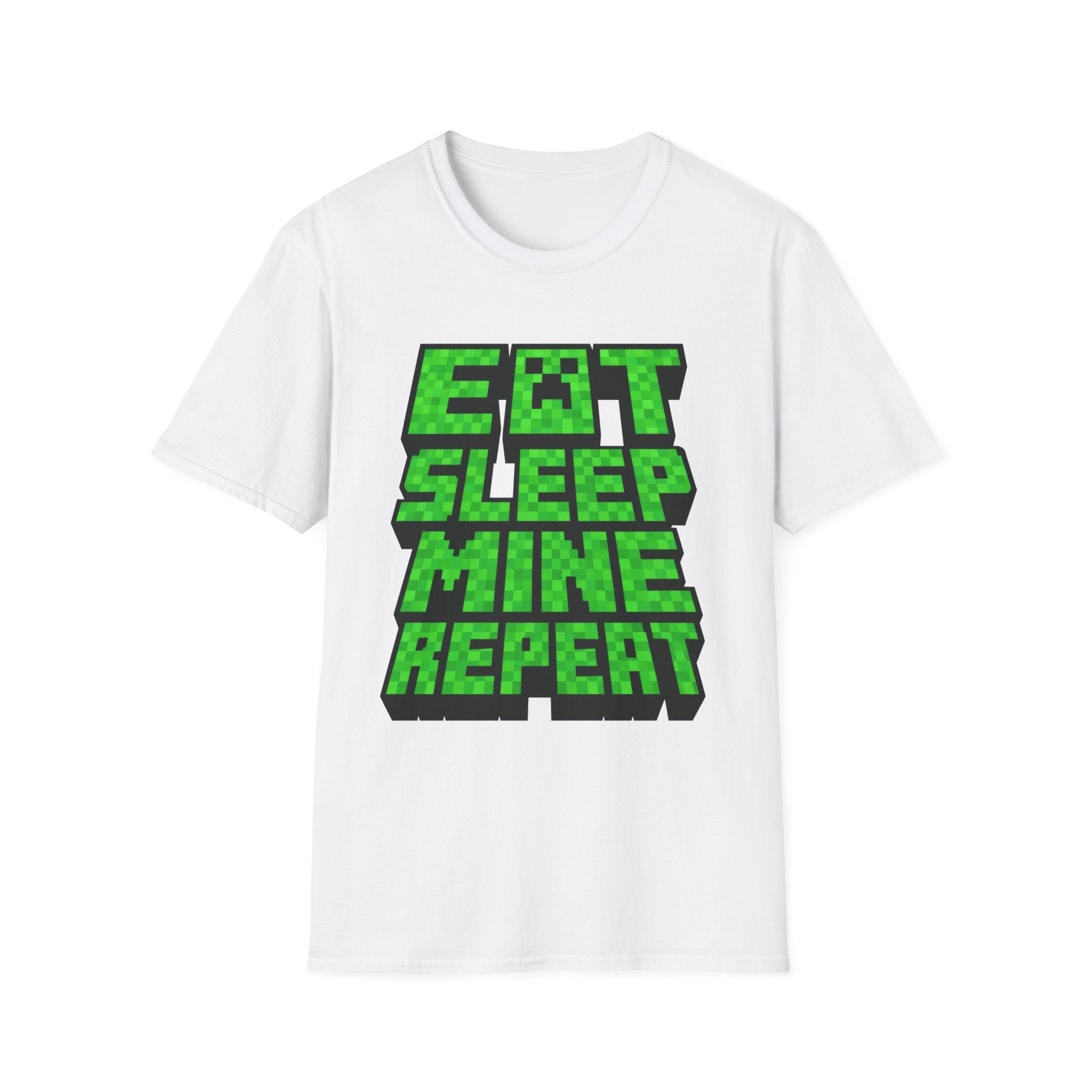 Funny Miner Gamer Eat Sleep Mine Repeat T-shirt