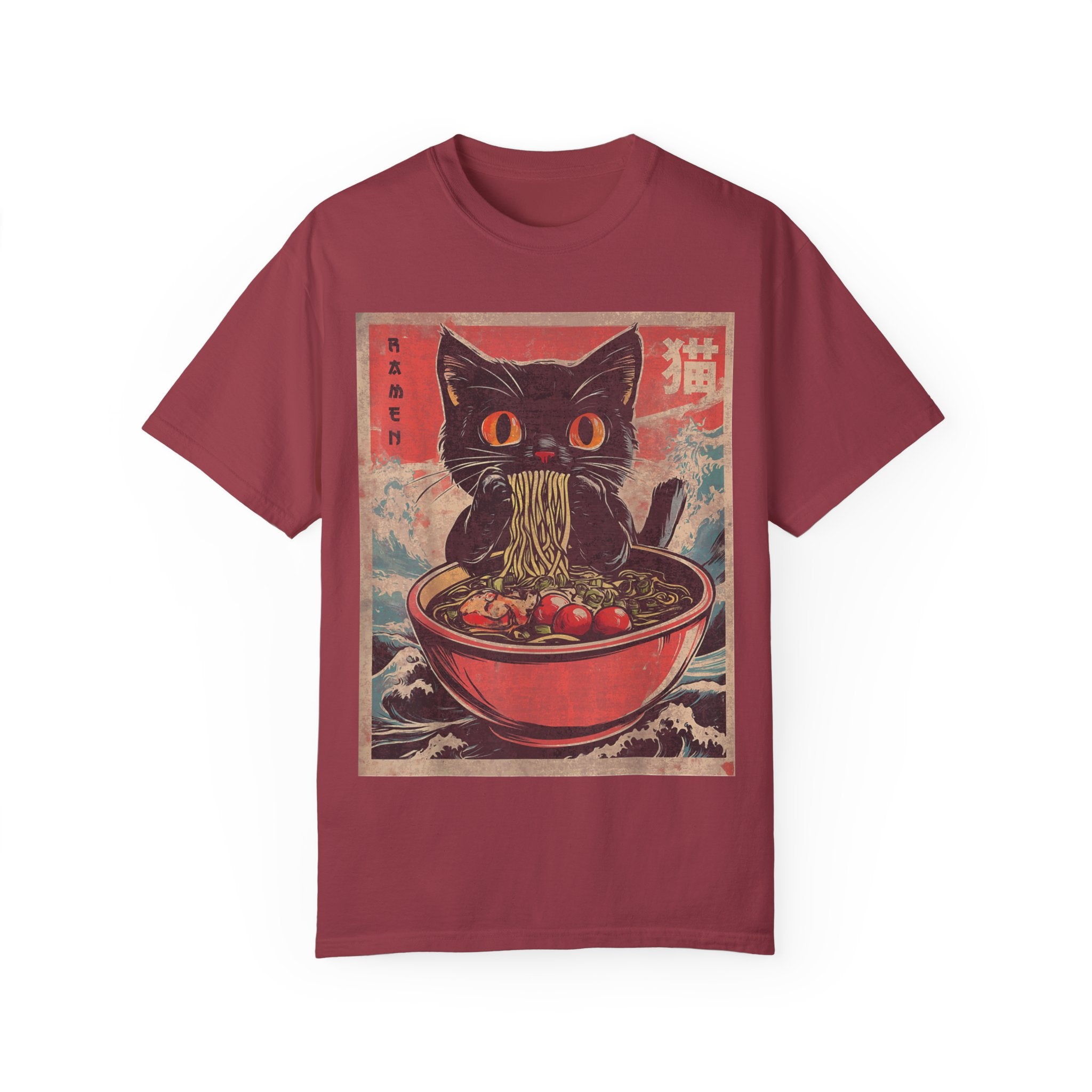 Anime Cat Eating Ramen – Japanese Kawaii Neko Food  T-shirt