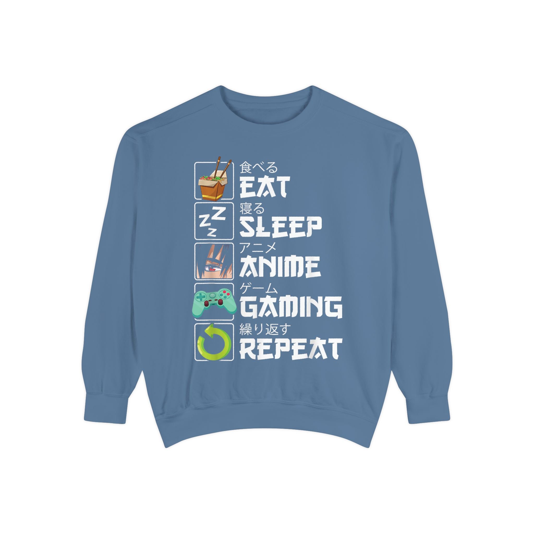 Anime Eat Sleep Anime Gaming Repeat – Funny Anime Gamer Sweatshirt