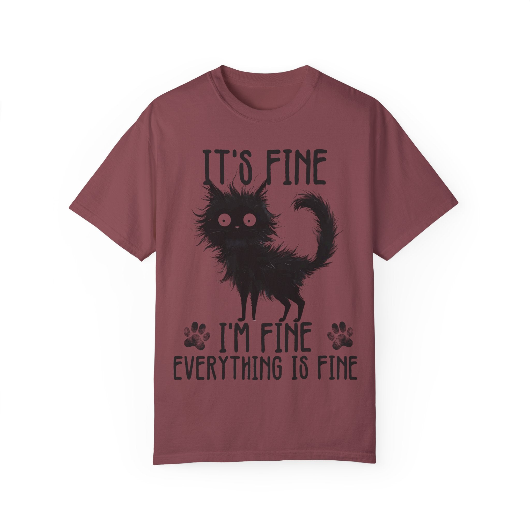 I’m Fine, It’s Fine, Everything Is Fine Funny Cat Kitten T-Shirt