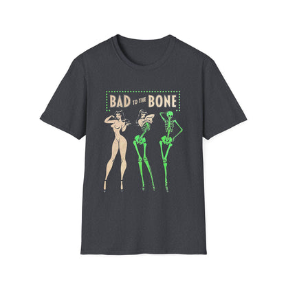 Bad to the Bone Halloween Skeleton Woman Baddie T-Shirt