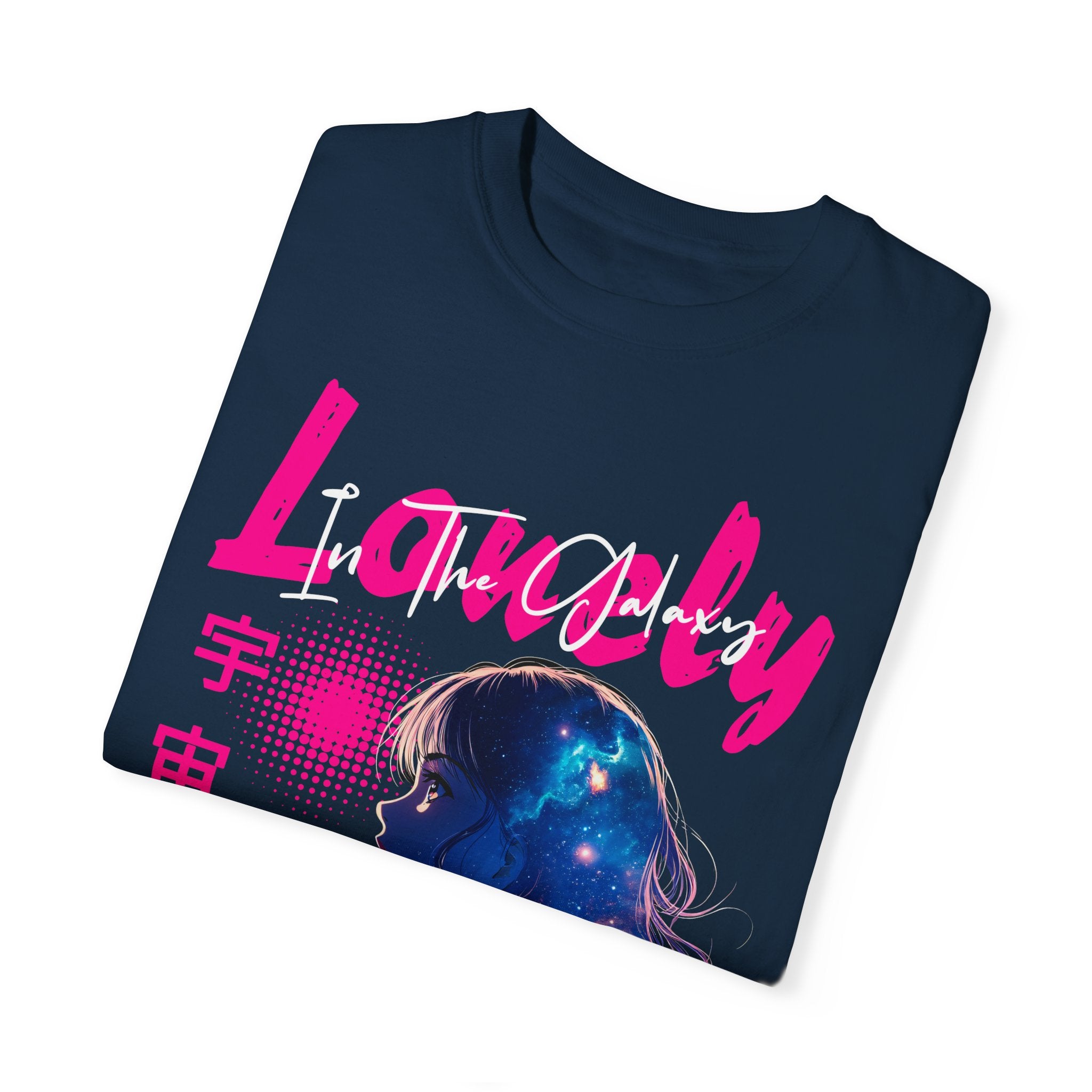 Lonely Space Galaxy Anime Girl T-shirt