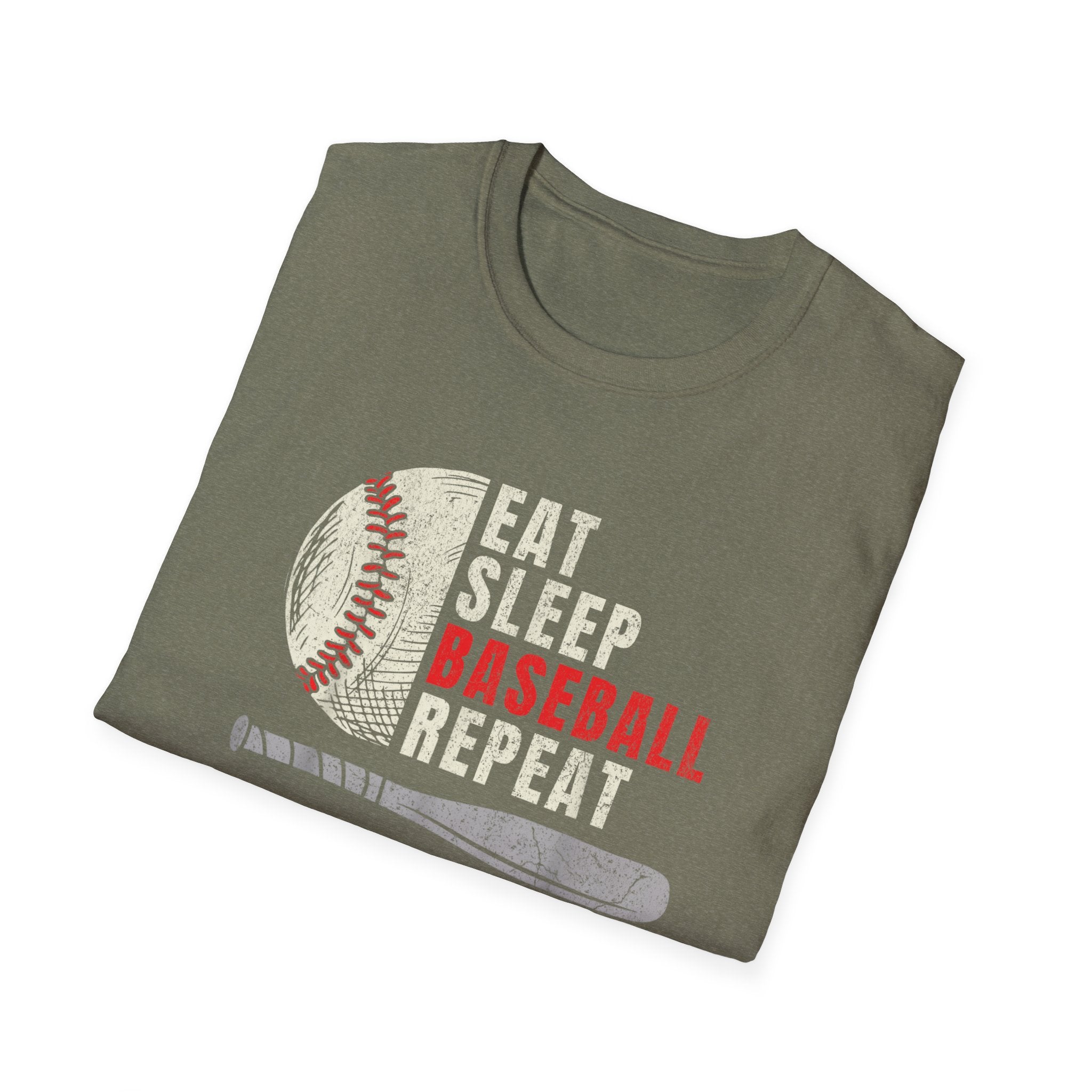 Eat Sleep Baseball Repeat – Funny Baseball T-Shirt
