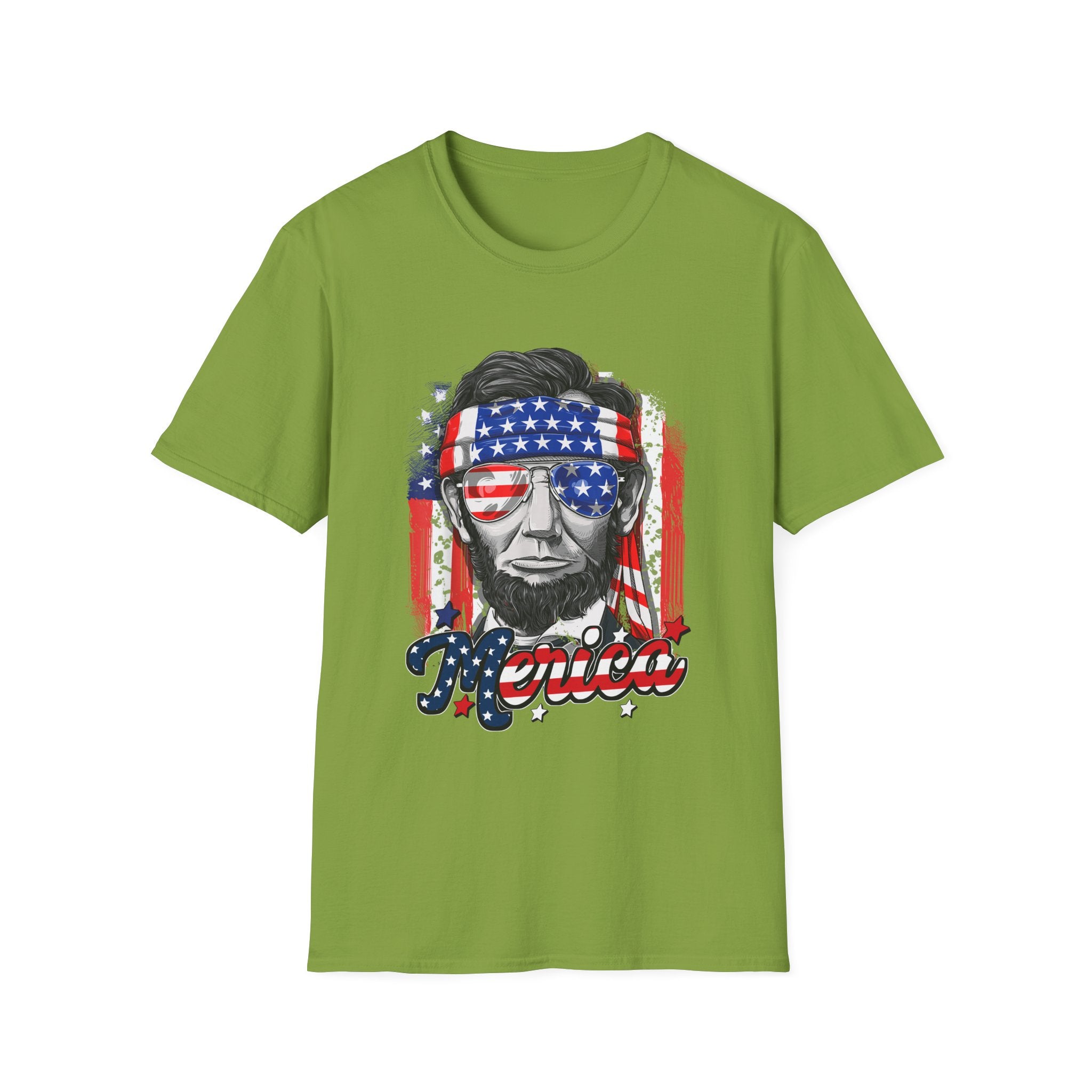 US Abe President Lincoln Merica 4th of July T-Shirt
