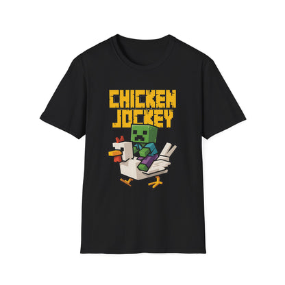Retro Gamer Miner Chicken Jokey Funny Gaming T-Shirt