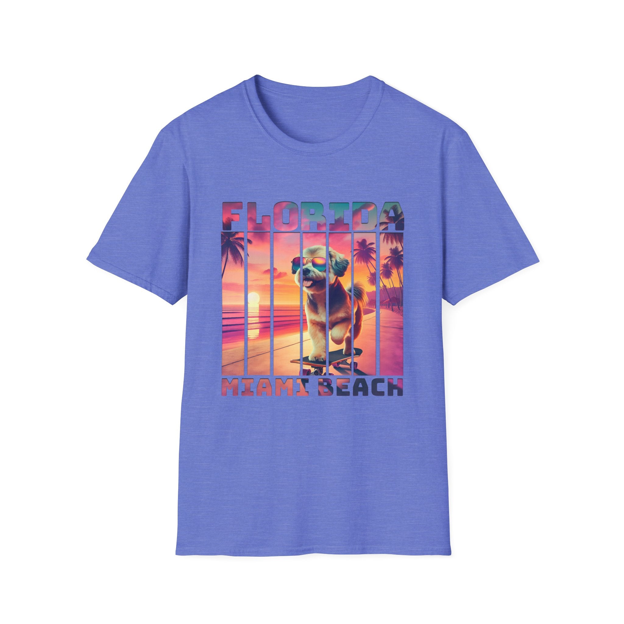 Florida Miami Beach Cool Summer Dog T-Shirt