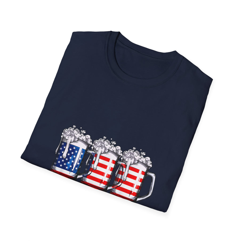 4th of July Beer Drinking USA Mug T-Shirt