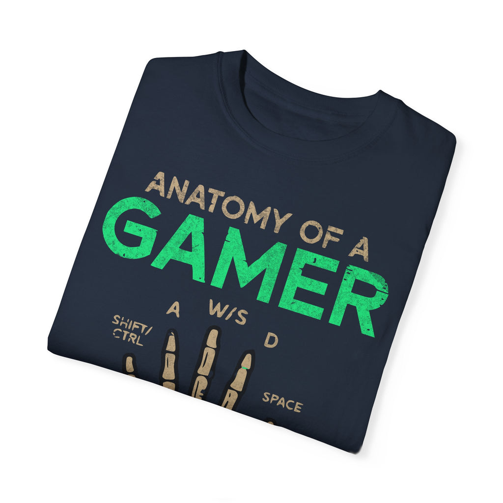 Anatomy of a Gamer – Skeleton Hand with Keyboard Gaming T-shirt