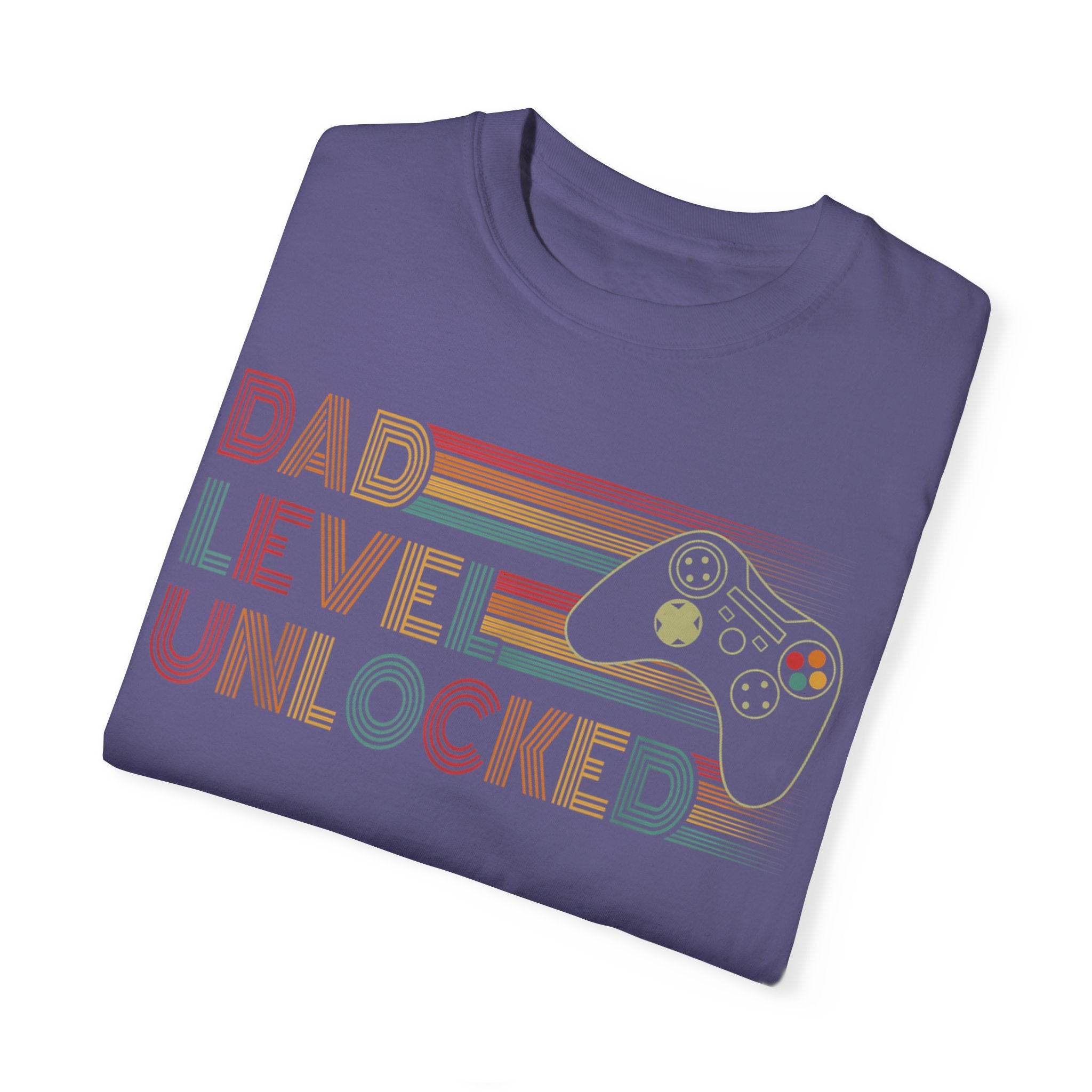 Dad Level Unlocked Retro Gaming Dad T-shirt