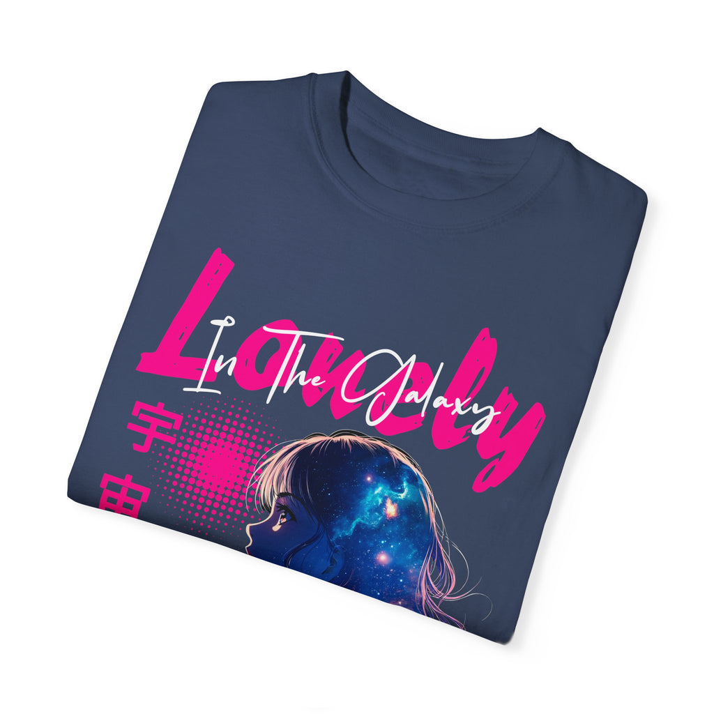 Lonely Space Galaxy Anime Girl T-shirt