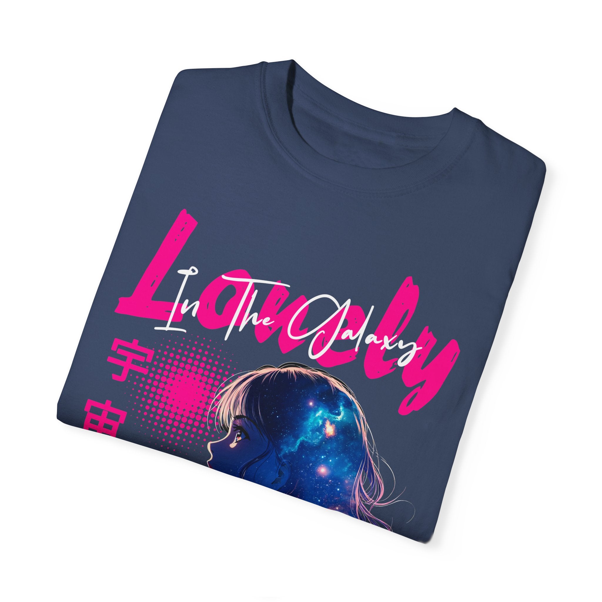 Lonely Space Galaxy Anime Girl T-shirt