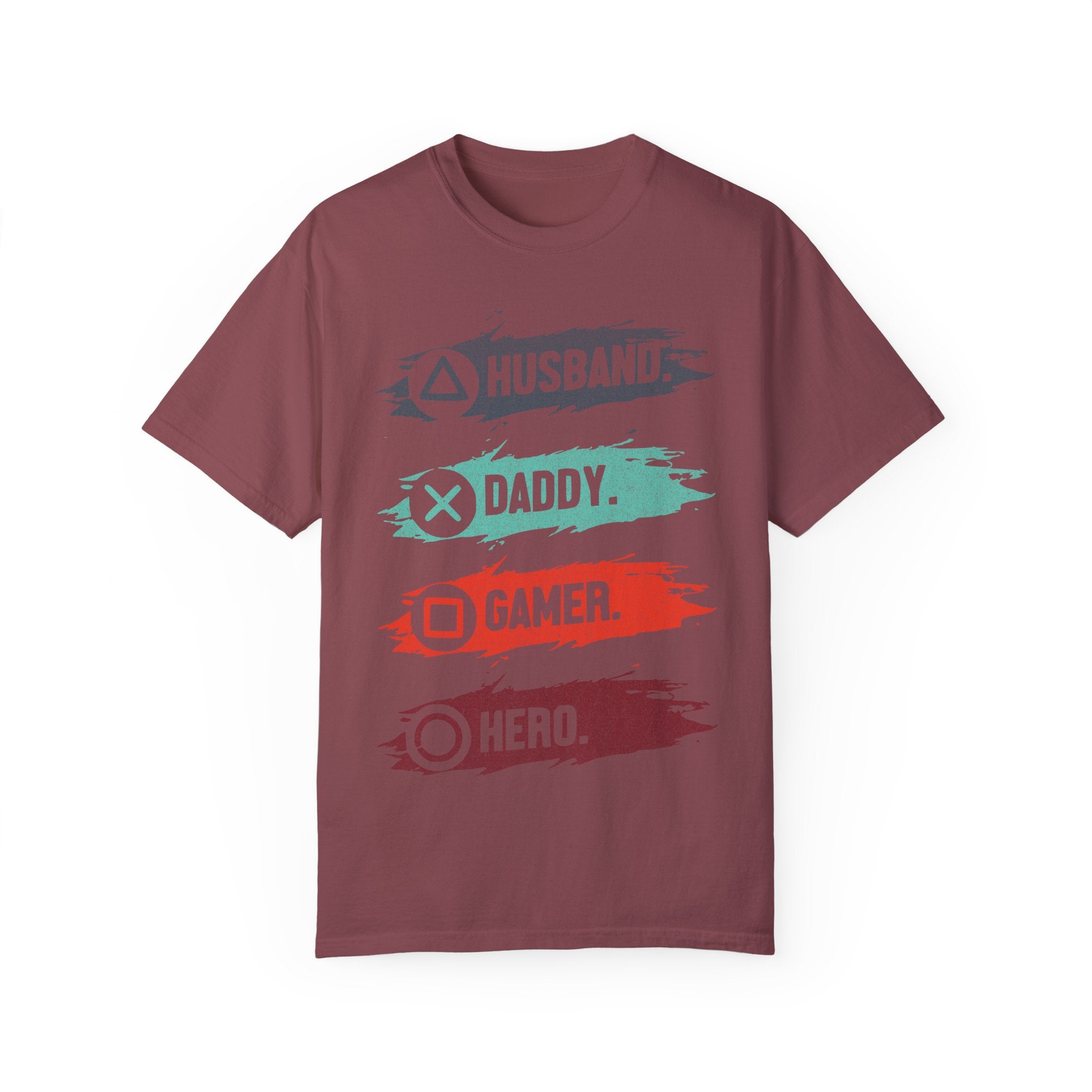 Husband Daddy Gamer Hero Funny Dad Gamer T-shirt