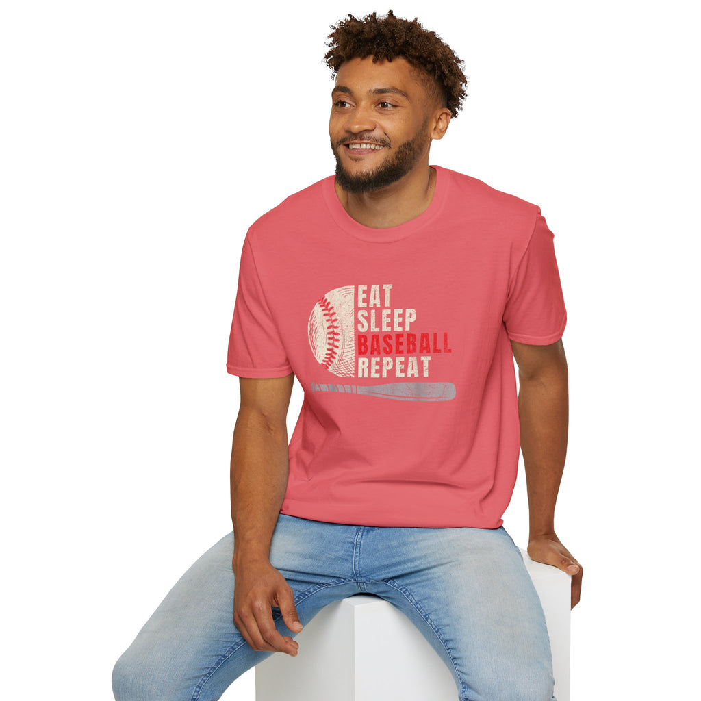 Eat Sleep Baseball Repeat – Funny Baseball T-Shirt