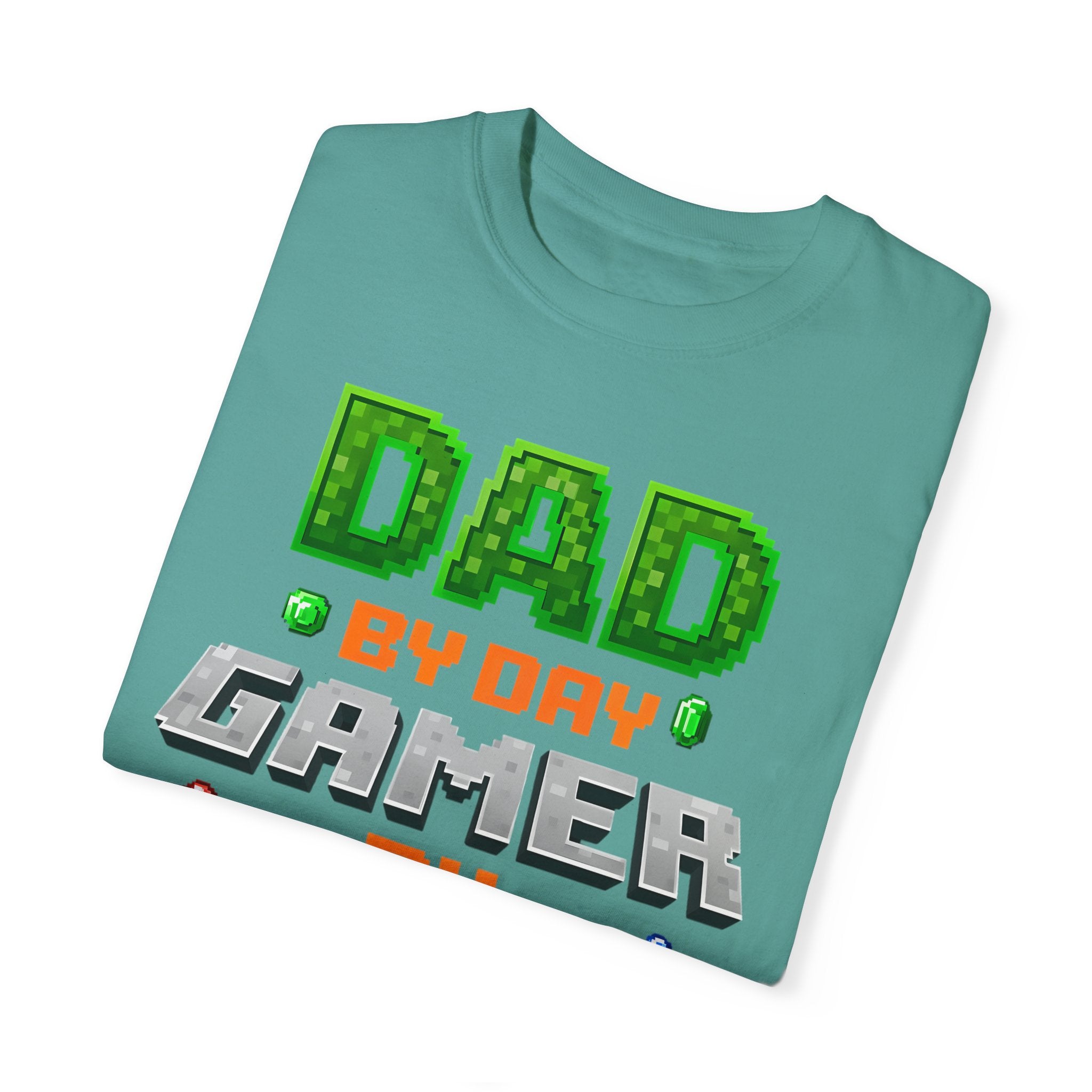 Dad By Day, Gamer By Night – Pixel Hero T-shirt