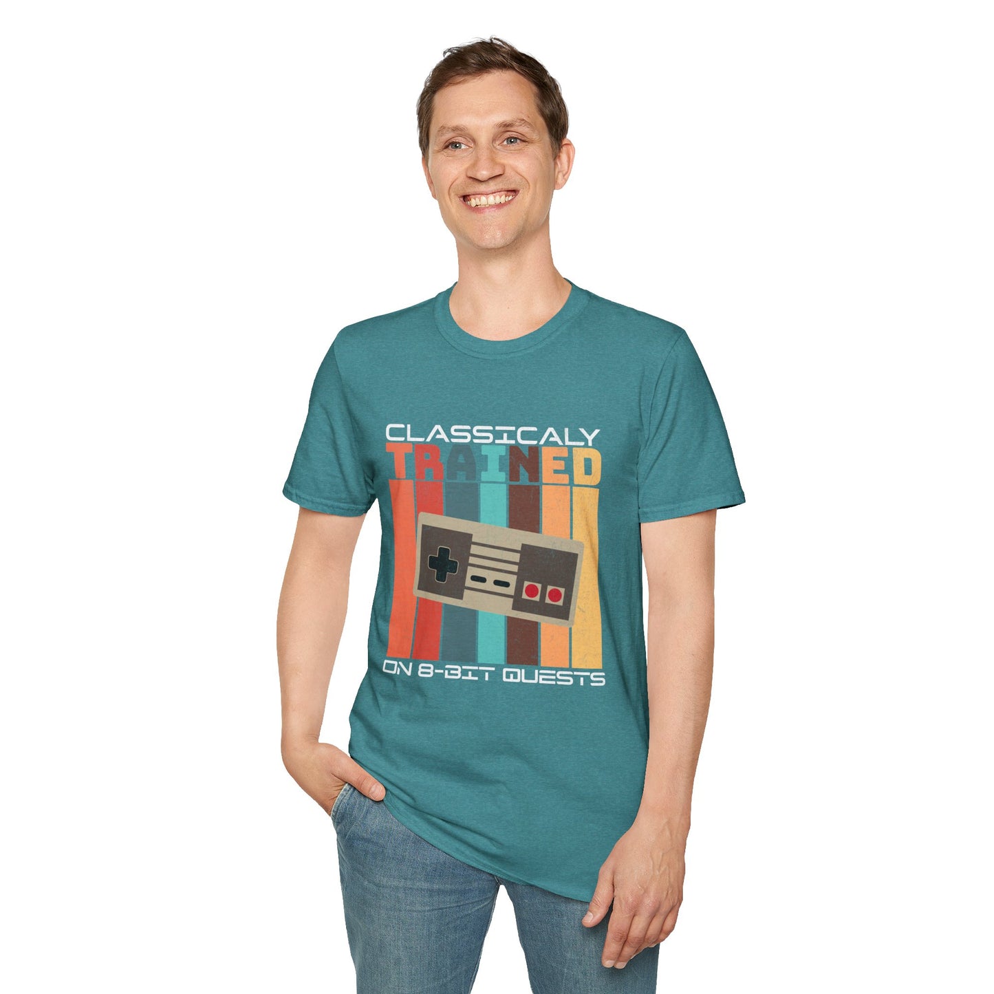 Retro Classically Trained on 8-Bit Quests Gamer T-Shirt