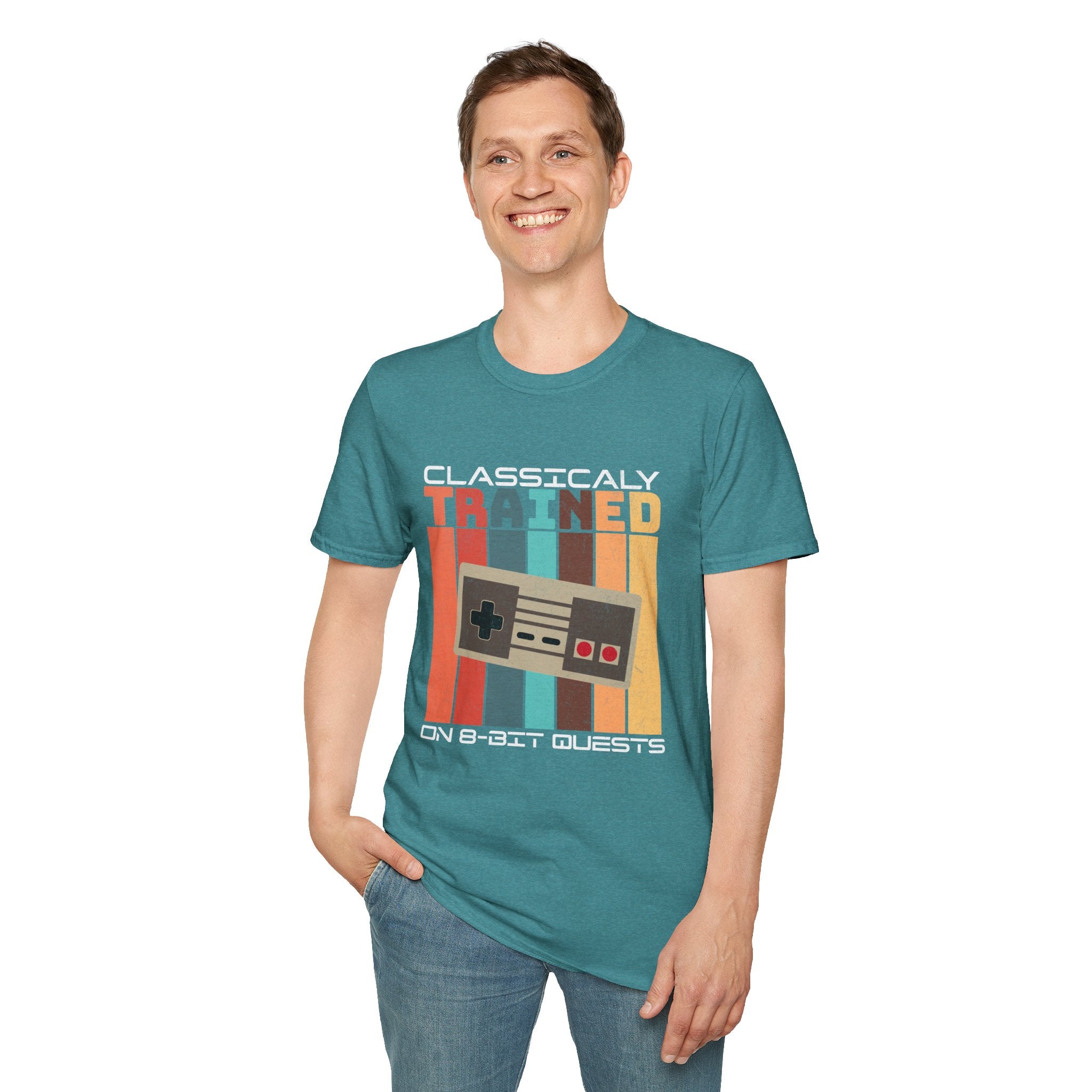 Retro Classically Trained on 8-Bit Quests Gamer T-Shirt