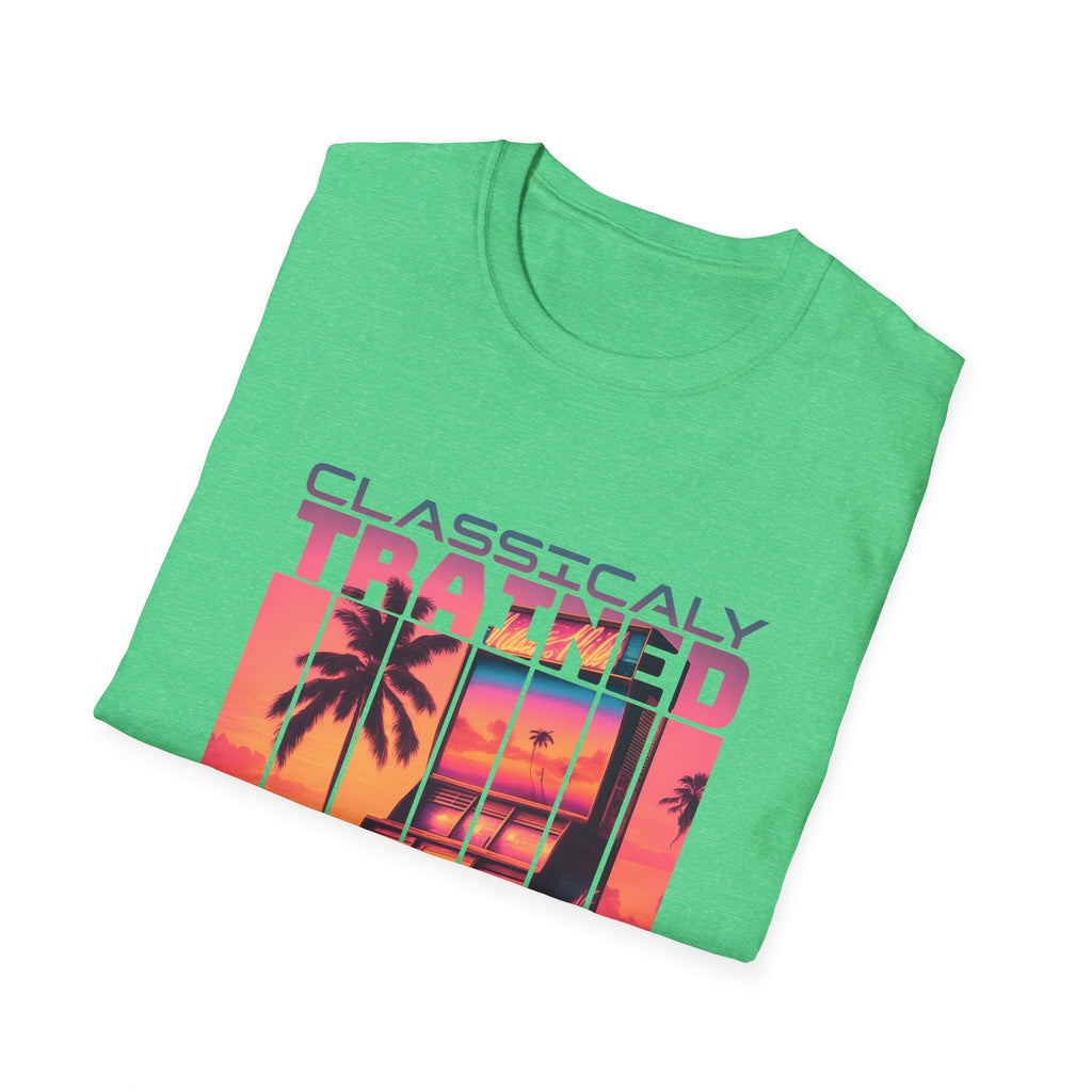 Synthwave Retro Classically Trained on 8-Bit Quests Arcade T-Shirt