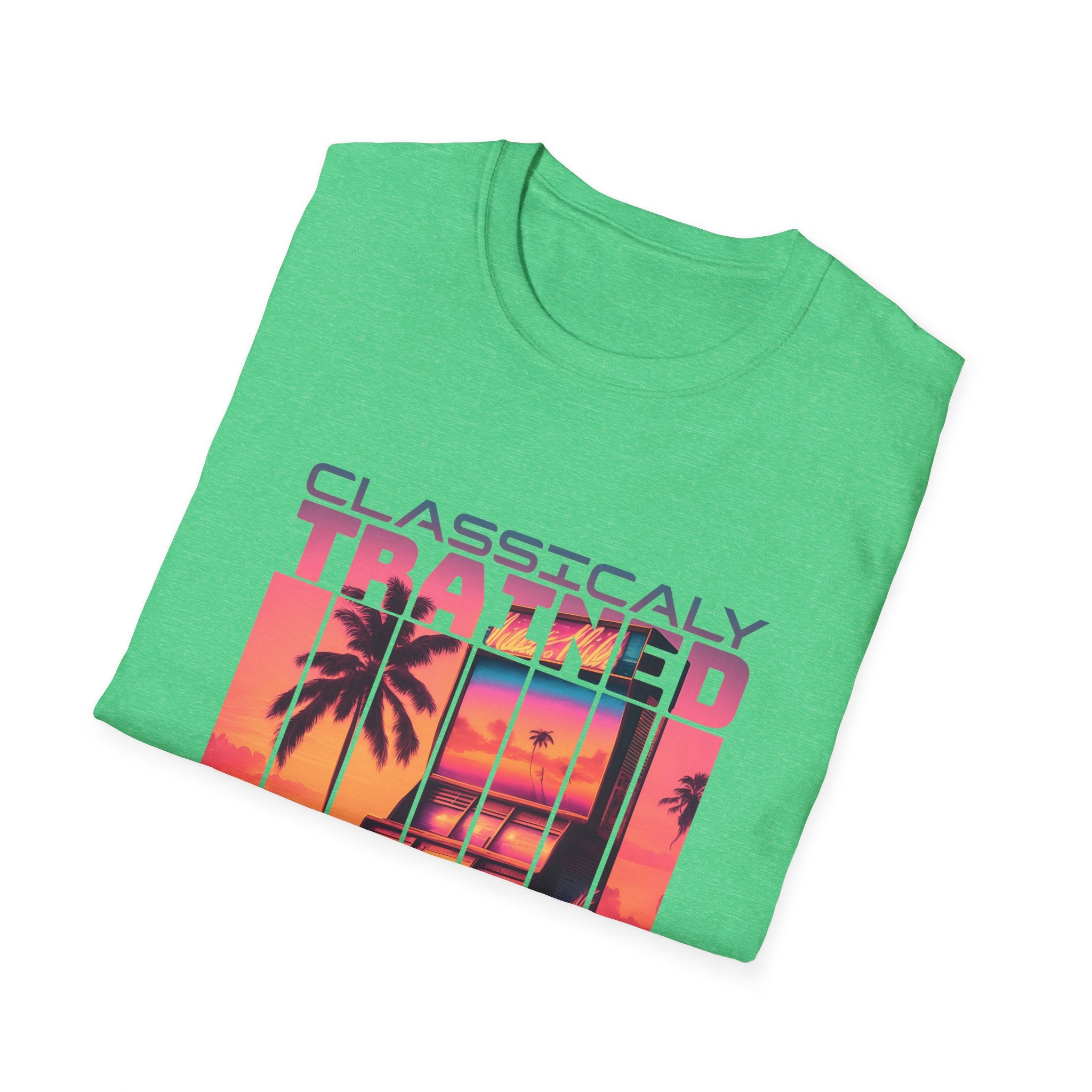 Synthwave Retro Classically Trained on 8-Bit Quests Arcade T-Shirt