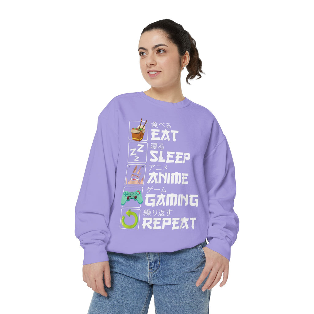 Anime Eat Sleep Anime Gaming Repeat – Funny Anime Gamer Sweatshirt