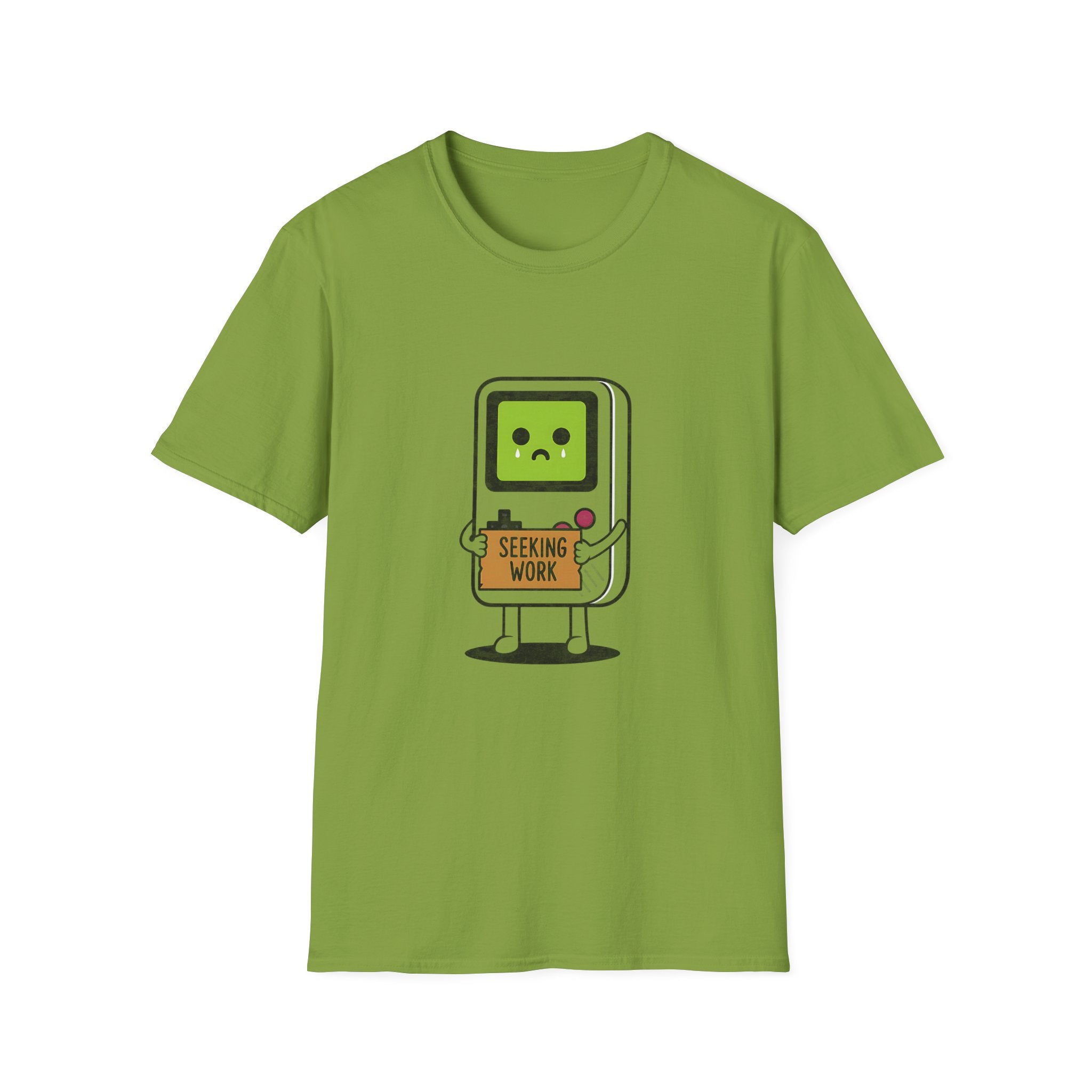 Seeking Work Funny Unemployed Retro Gamer T-Shirt