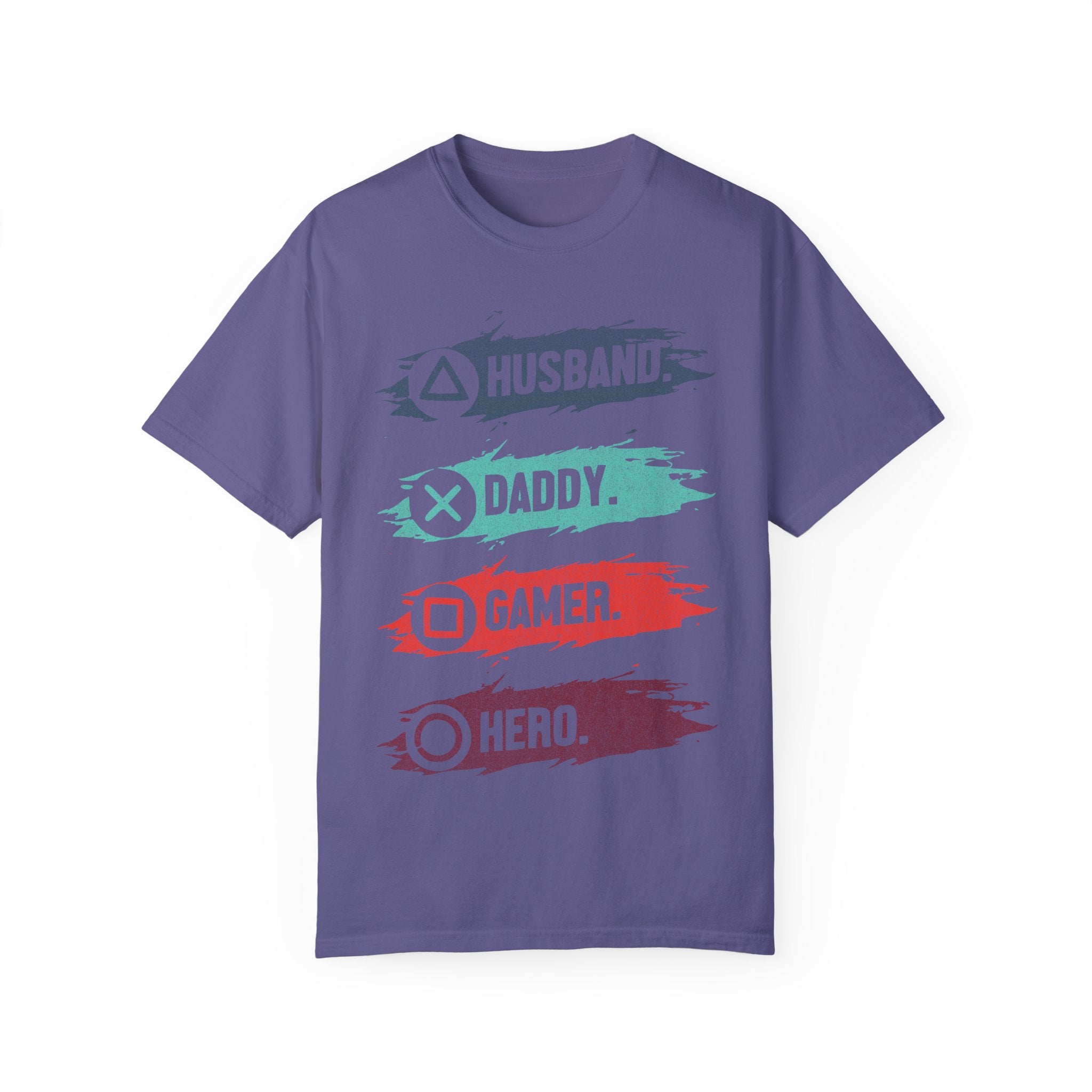 Husband Daddy Gamer Hero Funny Dad Gamer T-shirt