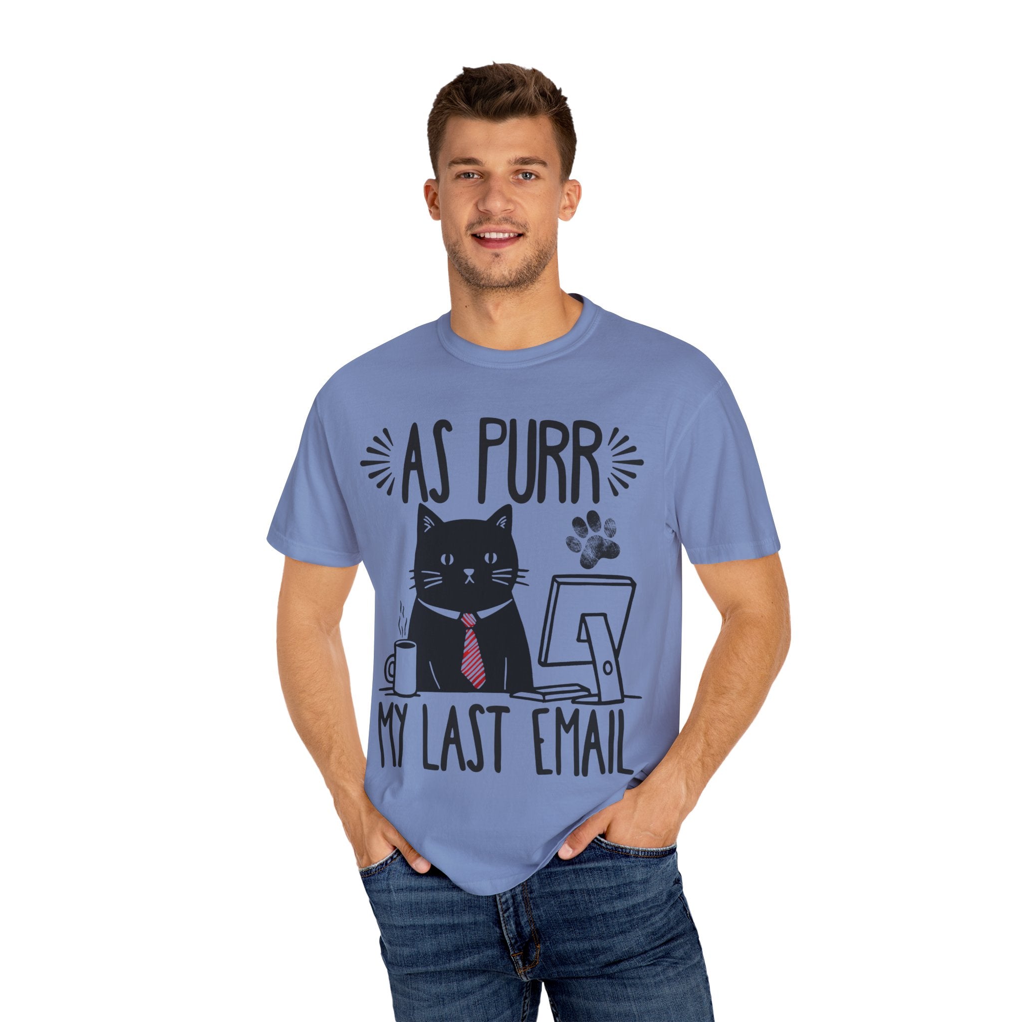 As Purr My Last Email Funny Cat T-shirt