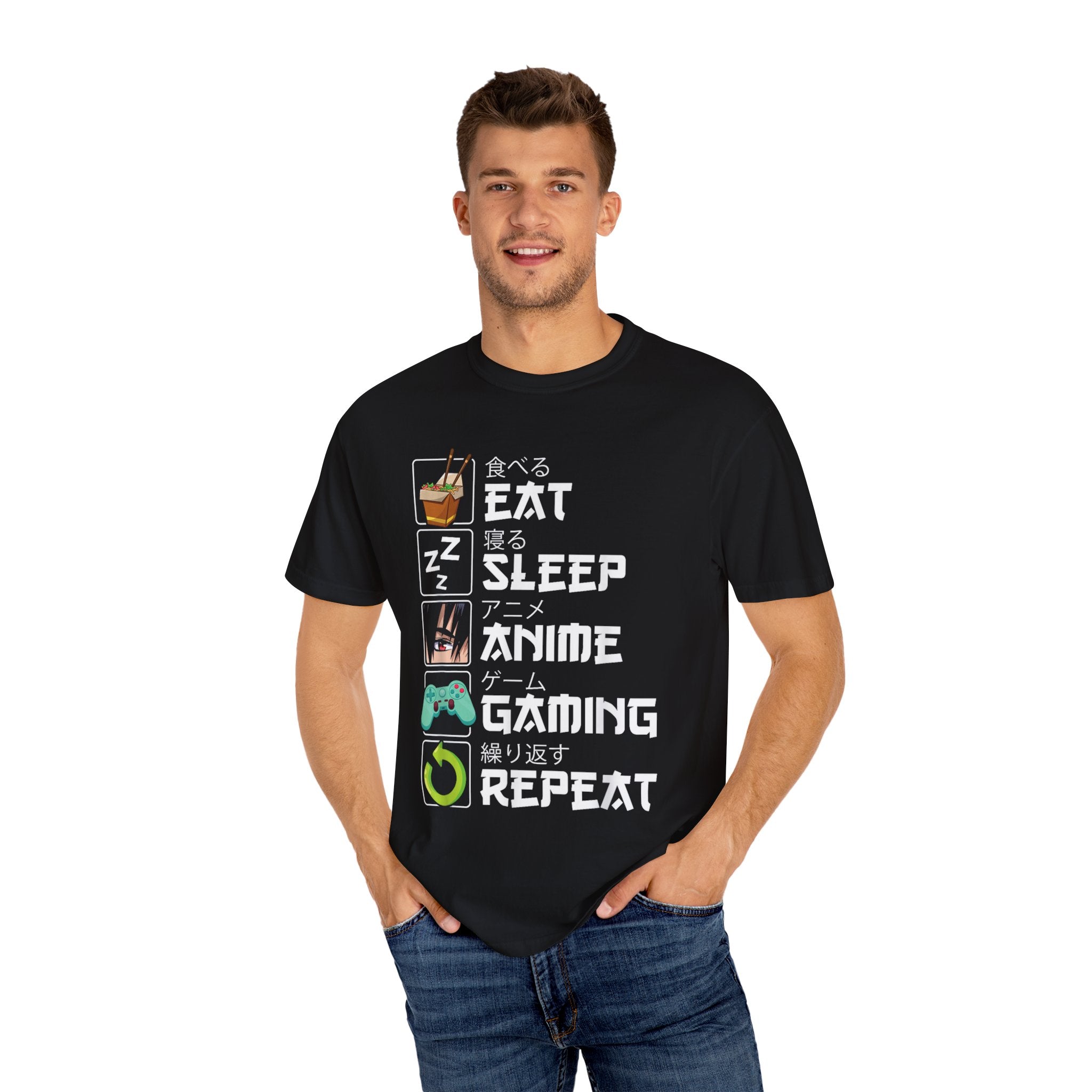 Eat Sleep Anime Gaming Repeat Anime Gaming T-shirt
