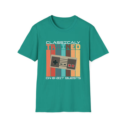 Retro Classically Trained on 8-Bit Quests Gamer T-Shirt