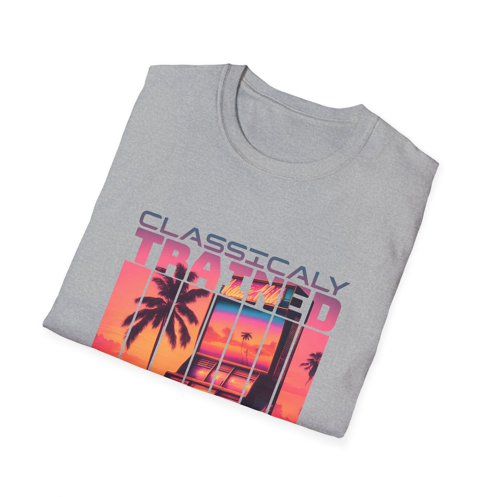 Synthwave Retro Classically Trained on 8-Bit Quests Arcade T-Shirt