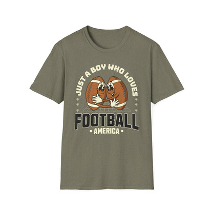 Just a Boy Who Loves Football Game Day T-Shirt