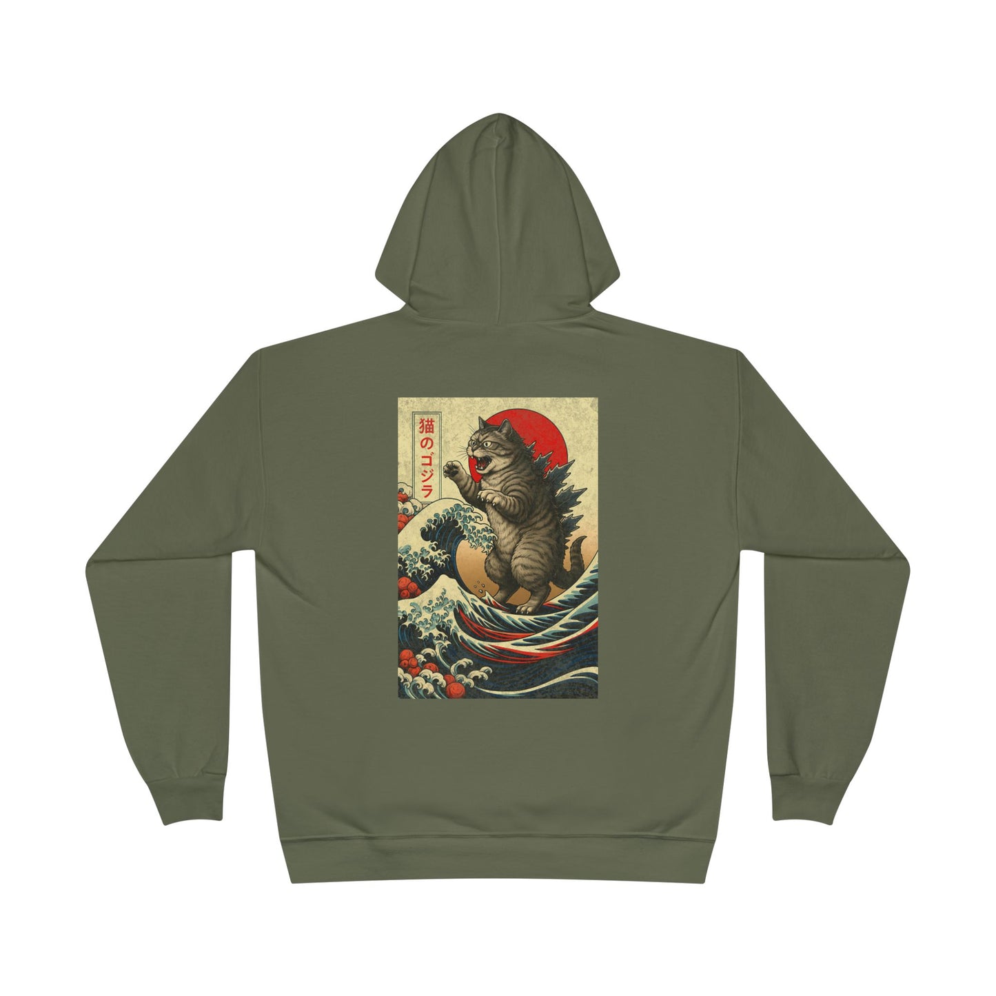 Kaiju Japan Streewear Catzilla Anime Godzilla Cat Hoodie