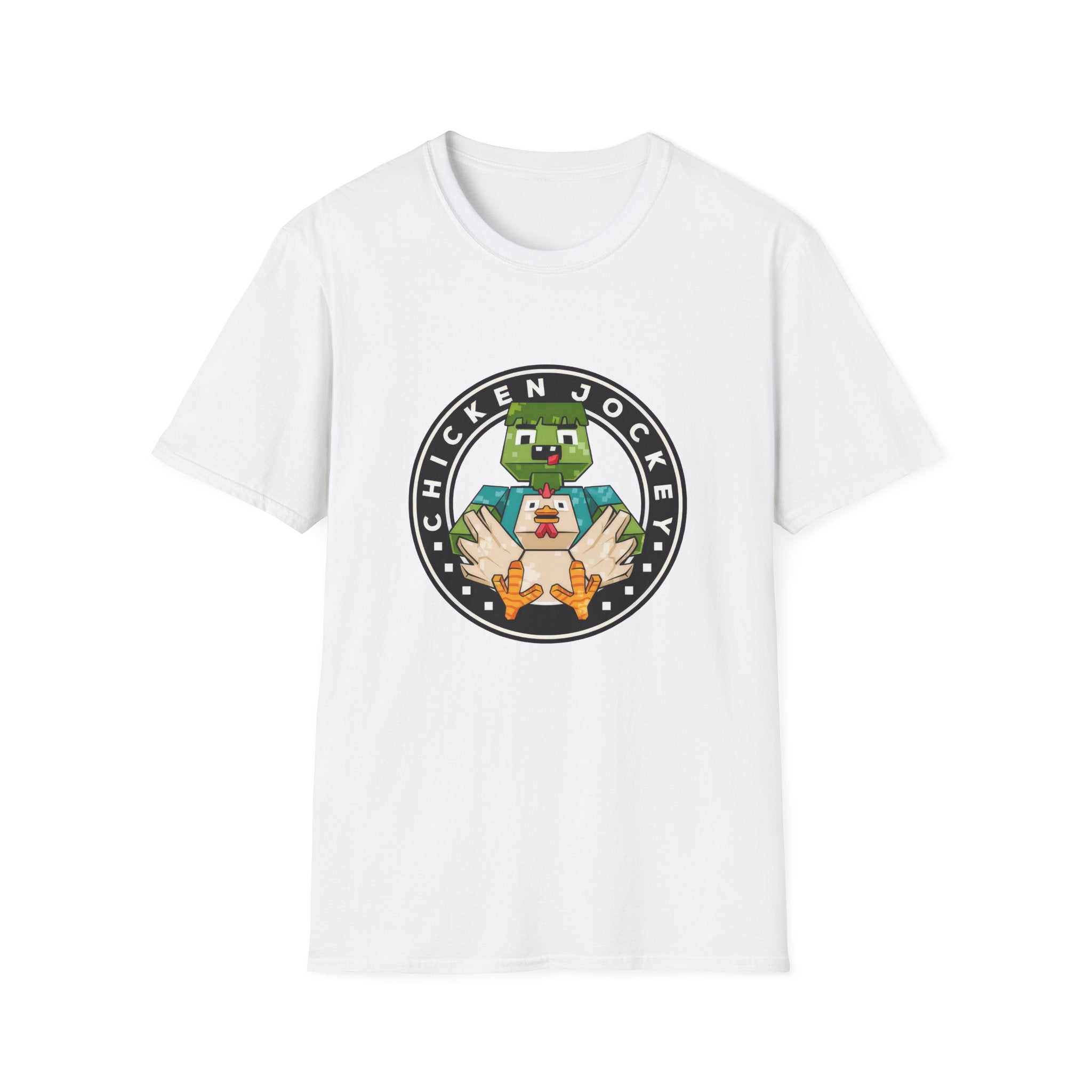 Funny Gaming Pixelated Chicken Jokey T-Shirt