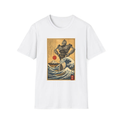 Giant Robot Over Mount Fuji Retro Anime T-shirt