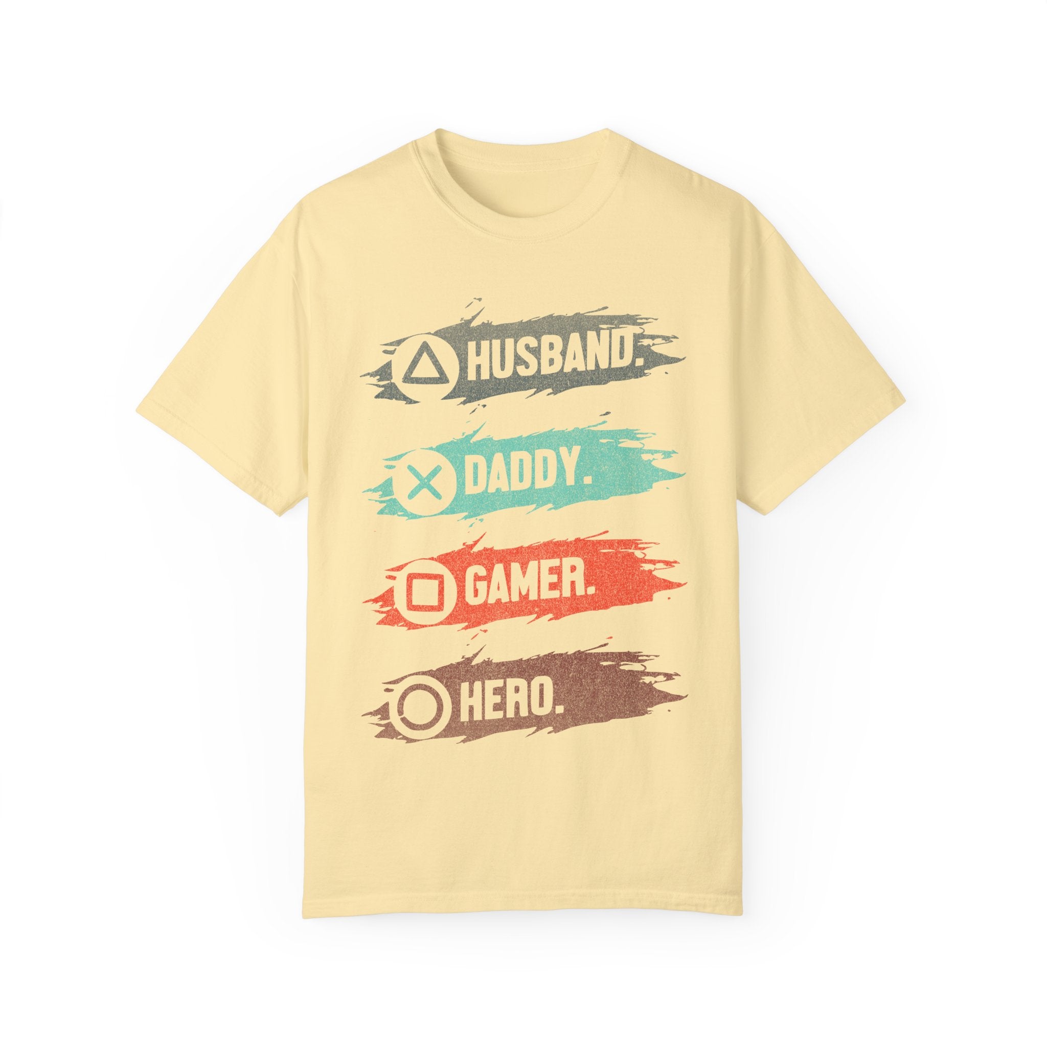 Husband Daddy Gamer Hero Funny Dad Gamer T-shirt